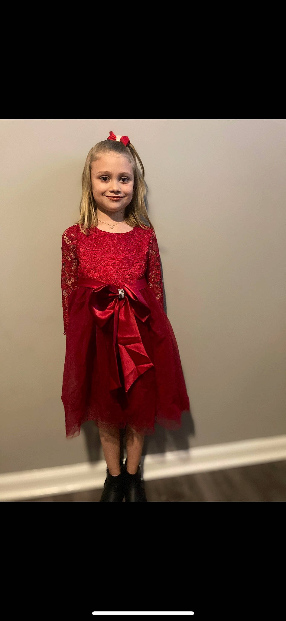 Layla joined the competition — help win amazing prizes! day_dress, dress, embellishment, fashion_design, flash_photography, formal_wear, happy, head, joy, magenta, neck, one_piece_garment, outerwear, person, pink, shoulder, skin, sleeve, smile, standing