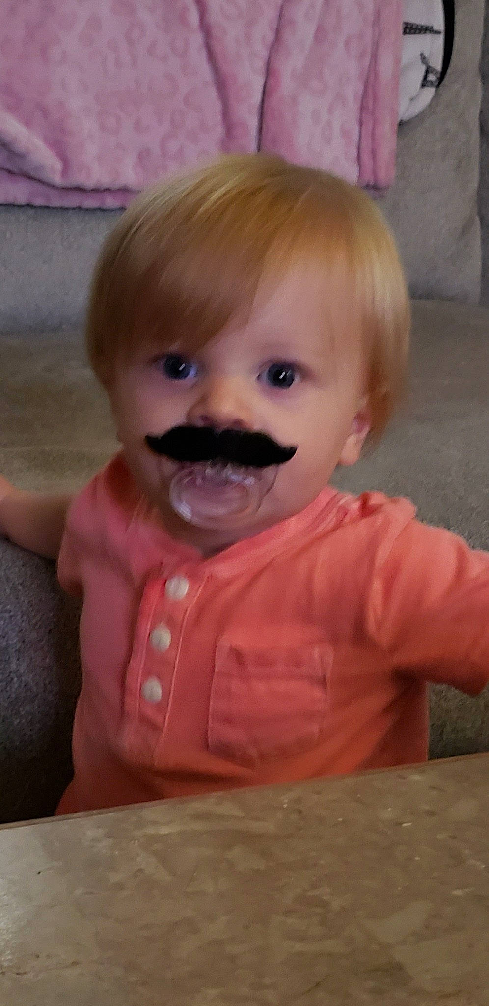 Kylen joined the competition — help win amazing prizes! baby, baby_toddler_clothing, blond, brown_hair, cheek, child, dress, eyelash, hair, happy, iris, lip, nose, person, pink, sitting, skin, sleeve, t_shirt, toddler