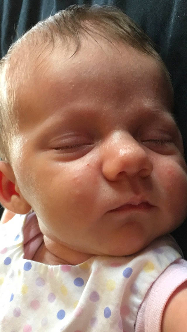 Julia May-belle Petrakis joined the competition — help win amazing prizes! baby, baby_making_funny_faces, cheek, child, chin, close_up, ear, eye, eyelash, face, facial_expression, forehead, head, jaw, lip, mouth, neck, nose, person, skin