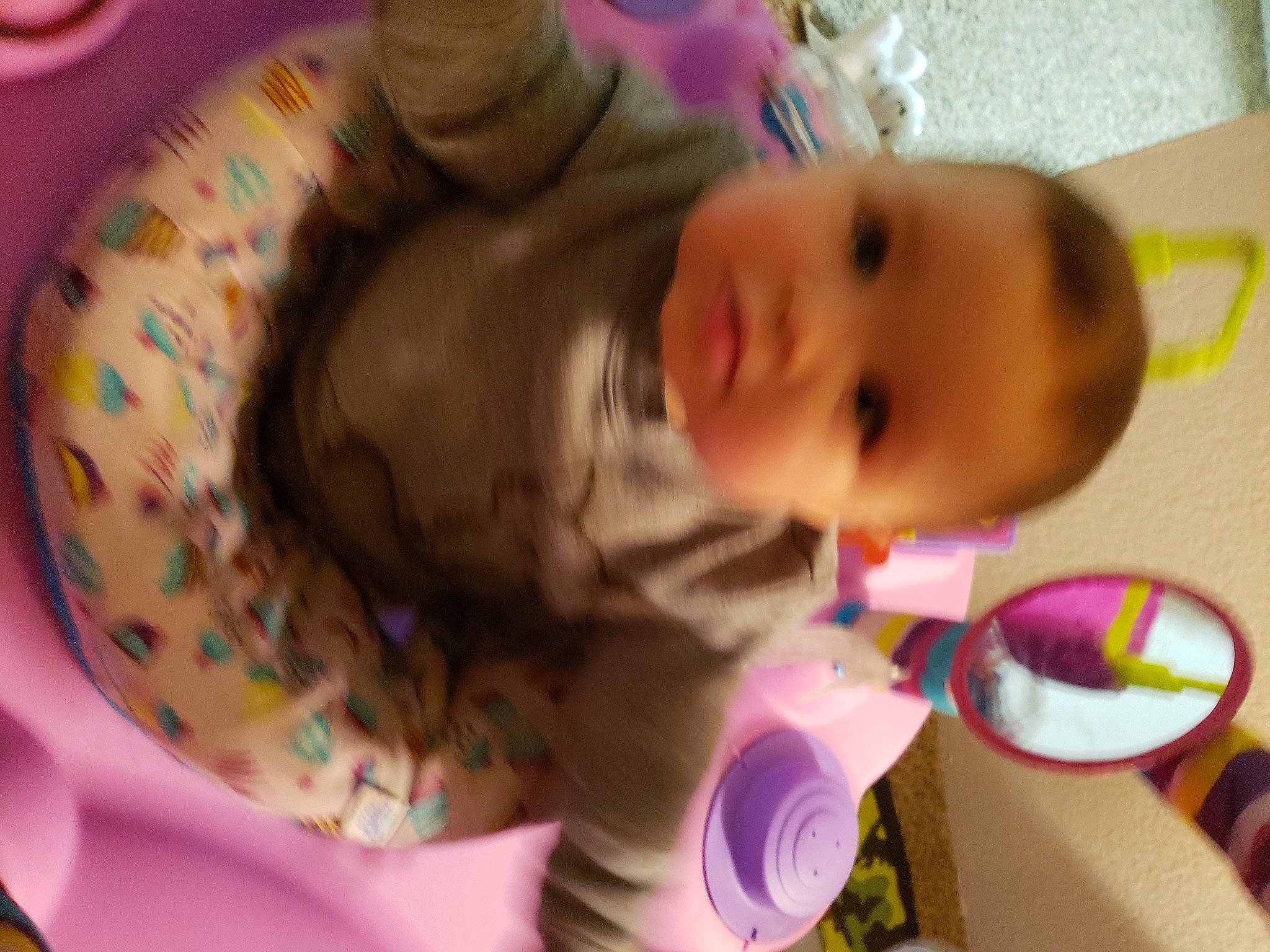 Lilah is registered to the contest to win money with this photo: baby, baby_products, cheek, child, mouth, person, pink, product, skin, toddler