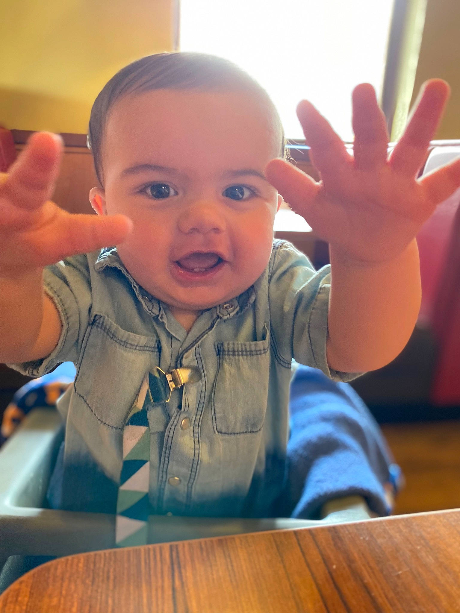 Amias joined the competition — help win amazing prizes! arm, cheek, chin, eye, facial_expression, finger, gesture, hand, happy, human_body, iris, joint, mouth, nose, organ, person, skin, smile, standing, table