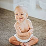 Ryatt joined the competition — help win amazing prizes! baby, child, infant, smiling, sitting, carpet, floor, indoor, person, cute, happy, toddler, skin, blond_hair, diaper, natural_light, home, portrait, young, one_person