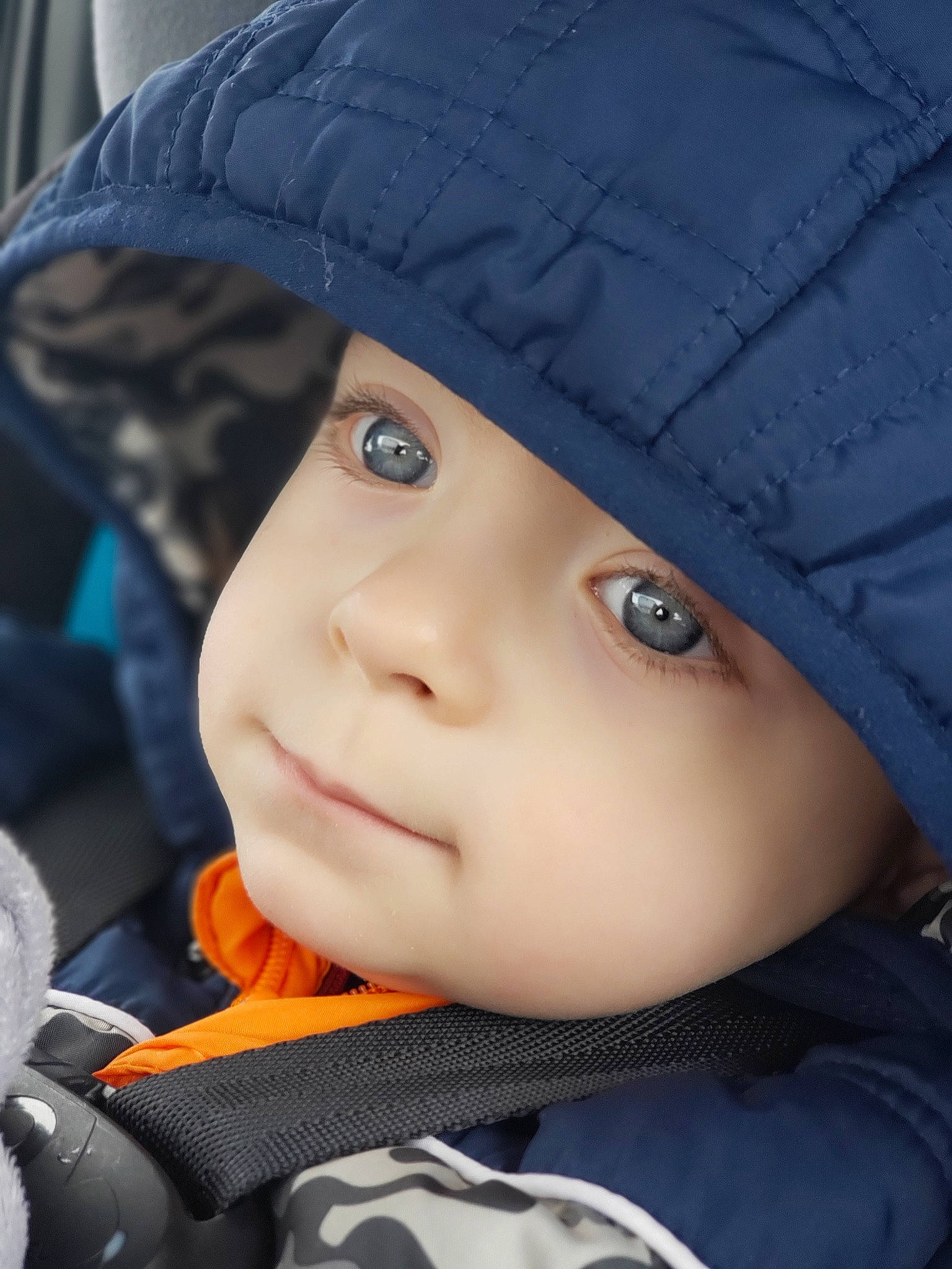 Arley is registered to the contest to win money with this photo: beanie, bonnet, cap, cheek, child, cool, eye, face, hat, headgear, knit_cap, lip, nose, person, smile, toddler