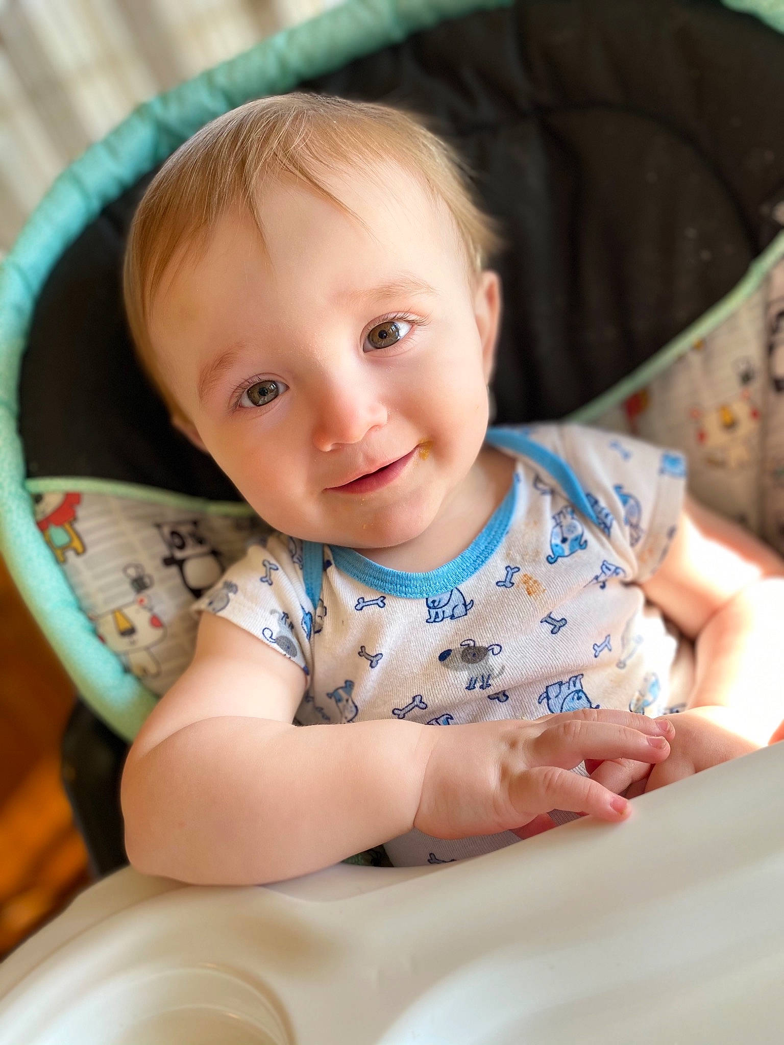 Leslie joined the competition — help win amazing prizes! baby, baby_products, baby_toddler_clothing, cheek, child, comfort, dishware, ear, eye, iris, joy, person, porcelain, sitting, skin, toddler