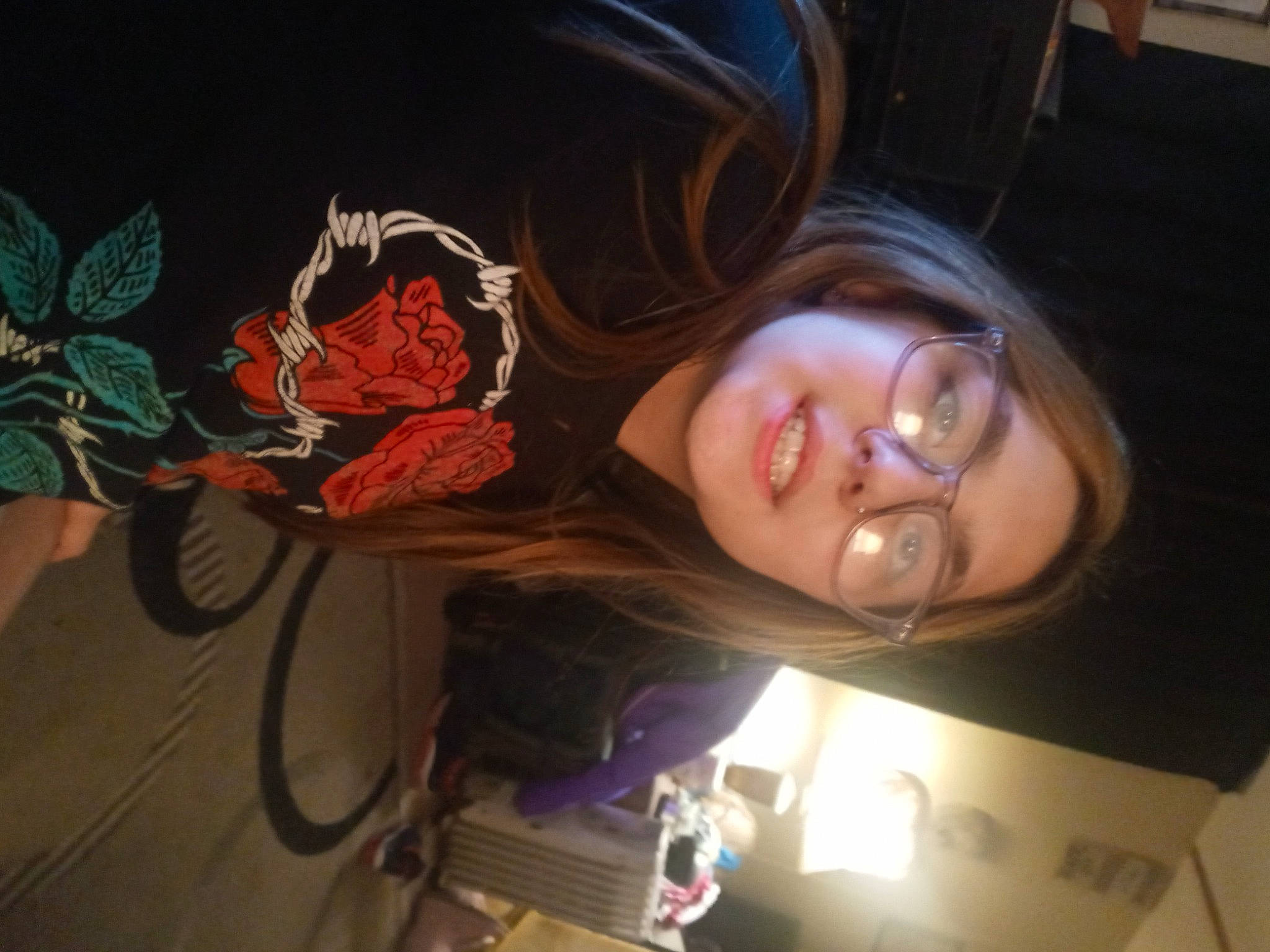 Hailey joined the competition — help win amazing prizes! audio_equipment, black_hair, brown_hair, cool, ear, eyelash, eyewear, finger, fun, hairstyle, insect, long_hair, mouth, nose, pattern, person, plant, room, space, vision_care