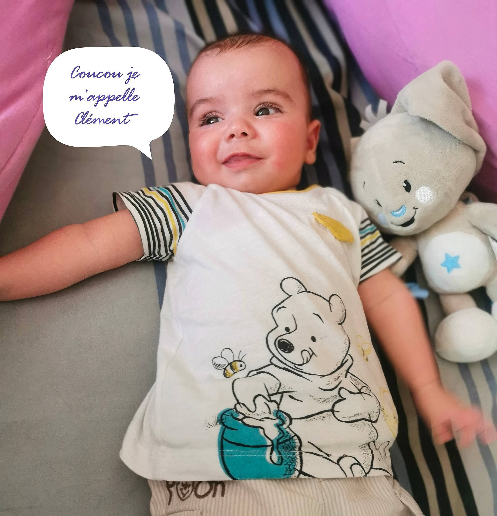 Clément a rejoint le concours — aidez-le/la à gagner de superbes lots ! arm, baby_toddler_clothing, cheek, eye, facial_expression, gesture, hairstyle, happy, head, joint, mammal, neck, organ, person, product, skin, sleeve, smile, textile, vertebrate