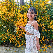 Kealiley participe au concours pour gagner de l'argent avec cette photo : child, clothing, dress, face, female, flower, girl, grass, head, land, nature, outdoors, person, petal, photography, plant, portrait, standing, tree, vegetation