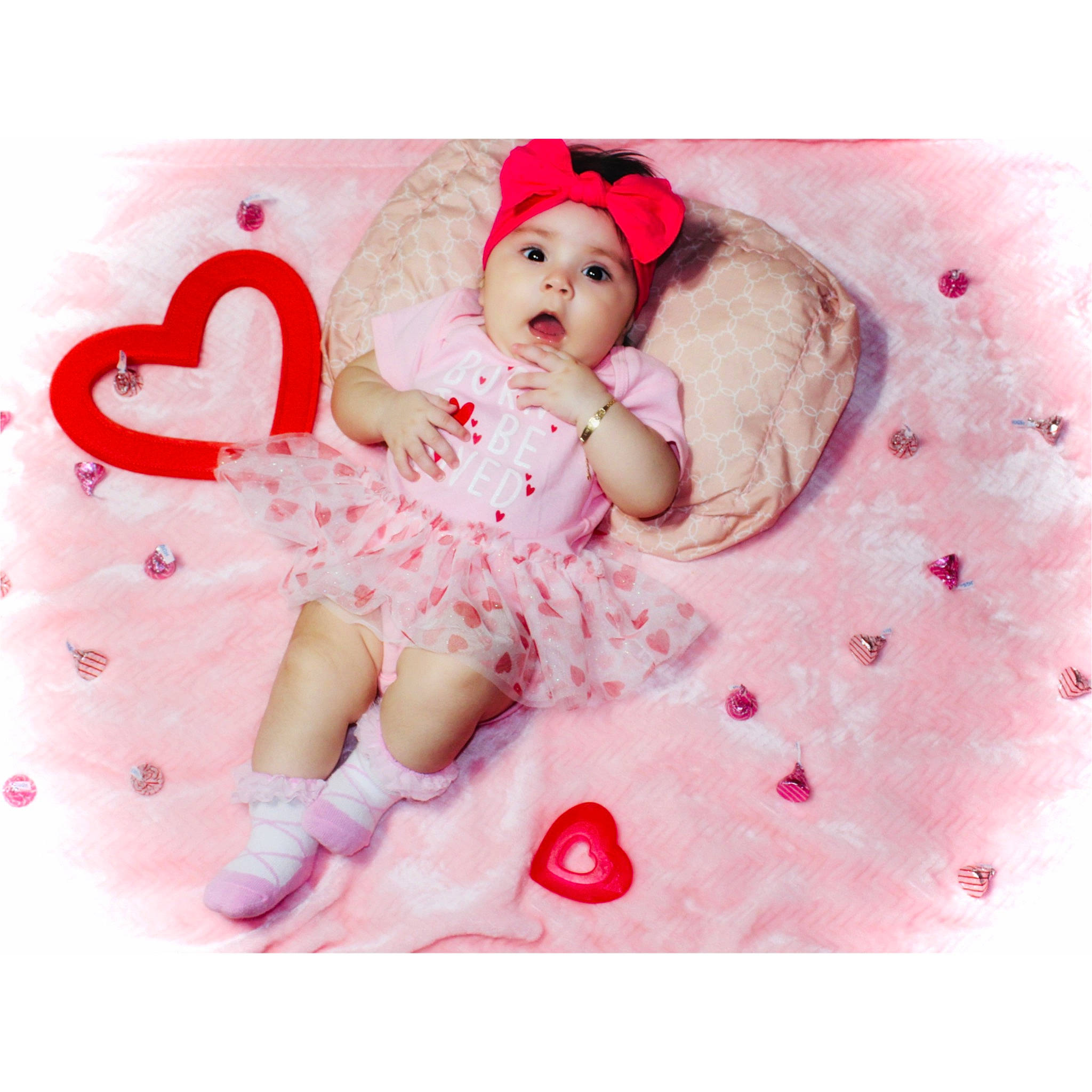 Mercedes joined the competition — help win amazing prizes! arm, baby, baby_toddler_clothing, cap, comfort, costume_hat, dress, fictional_character, font, happy, headband, headpiece, headwear, magenta, pattern, person, petal, pink, product, sleeve