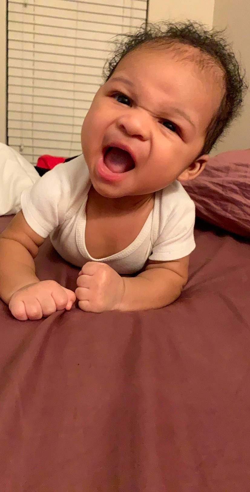 Kayden joined the competition — help win amazing prizes! arm, baby, baby_laughing, baby_making_funny_faces, cheek, child, chin, face, facial_expression, fun, hand, happy, head, laugh, lip, mouth, nose, person, skin, smile