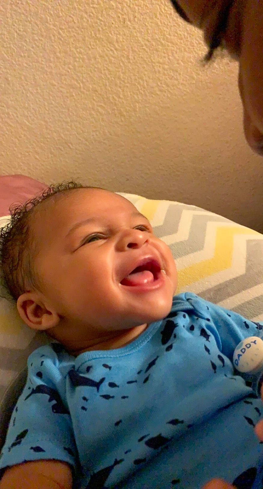 Kayden is registered to the contest to win money with this photo: baby, bedtime, cheek, child, childbirth, ear, face, facial_expression, head, mouth, nose, person, skin, sleep, smile, toddler