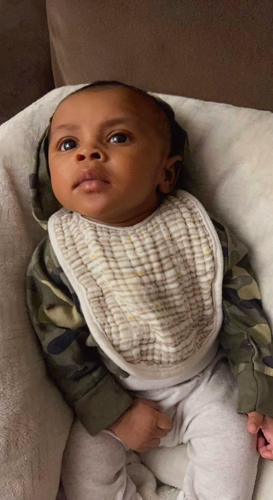 Ayaan Dior joined the competition — help win amazing prizes! baby, baby_products, baby_safety, baby_sleeping, baby_toddler_clothing, bedding, cheek, child, chin, comfort, eyebrow, linens, mouth, nose, pattern, person, room, sitting, skin, sleeve