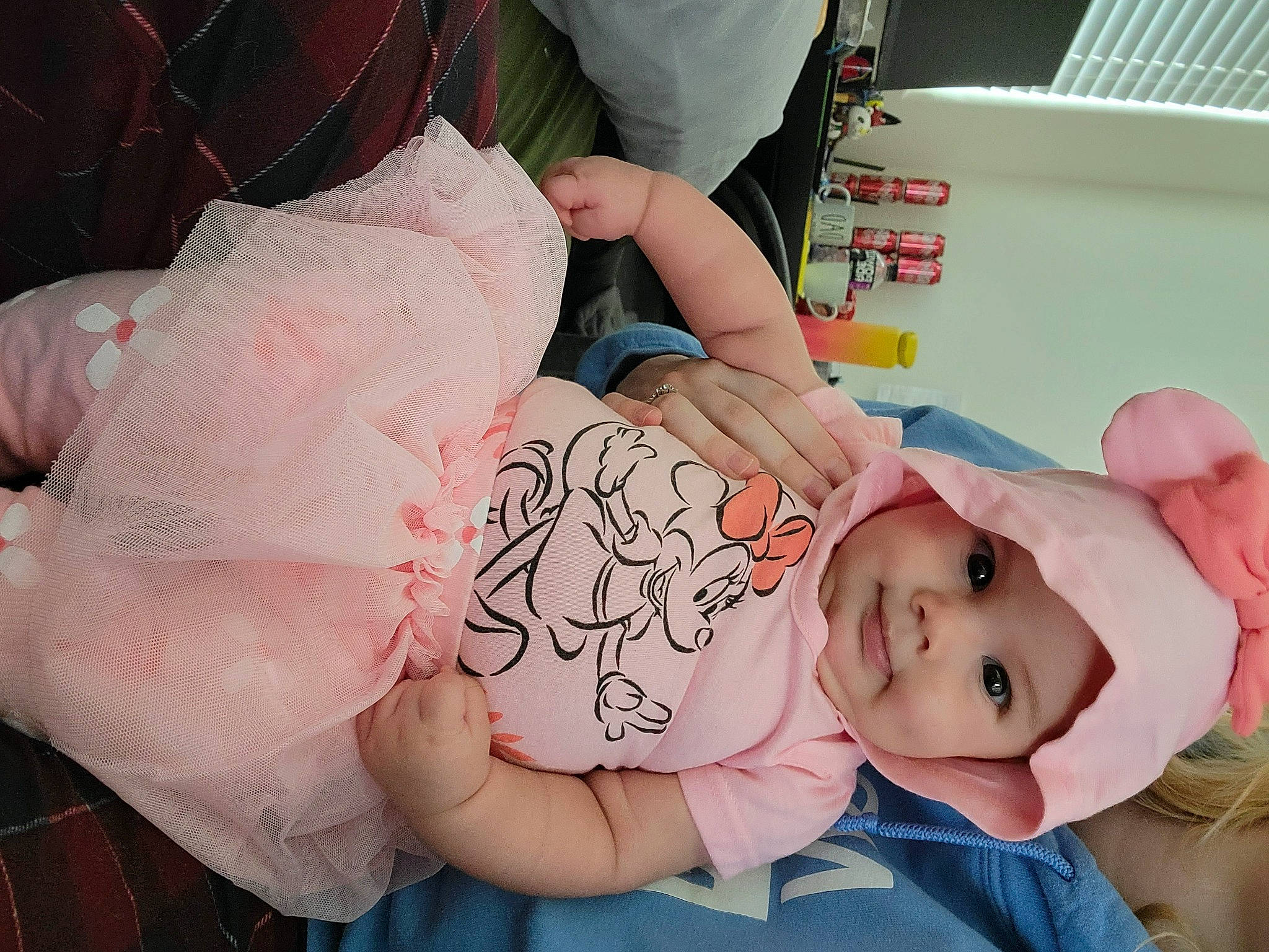 Grace joined the competition — help win amazing prizes! arm, baby, baby_products, baby_toddler_clothing, cheek, child, event, eye, face, finger, hand, happy, hat, headgear, headwear, mouth, nail, person, pink, skin