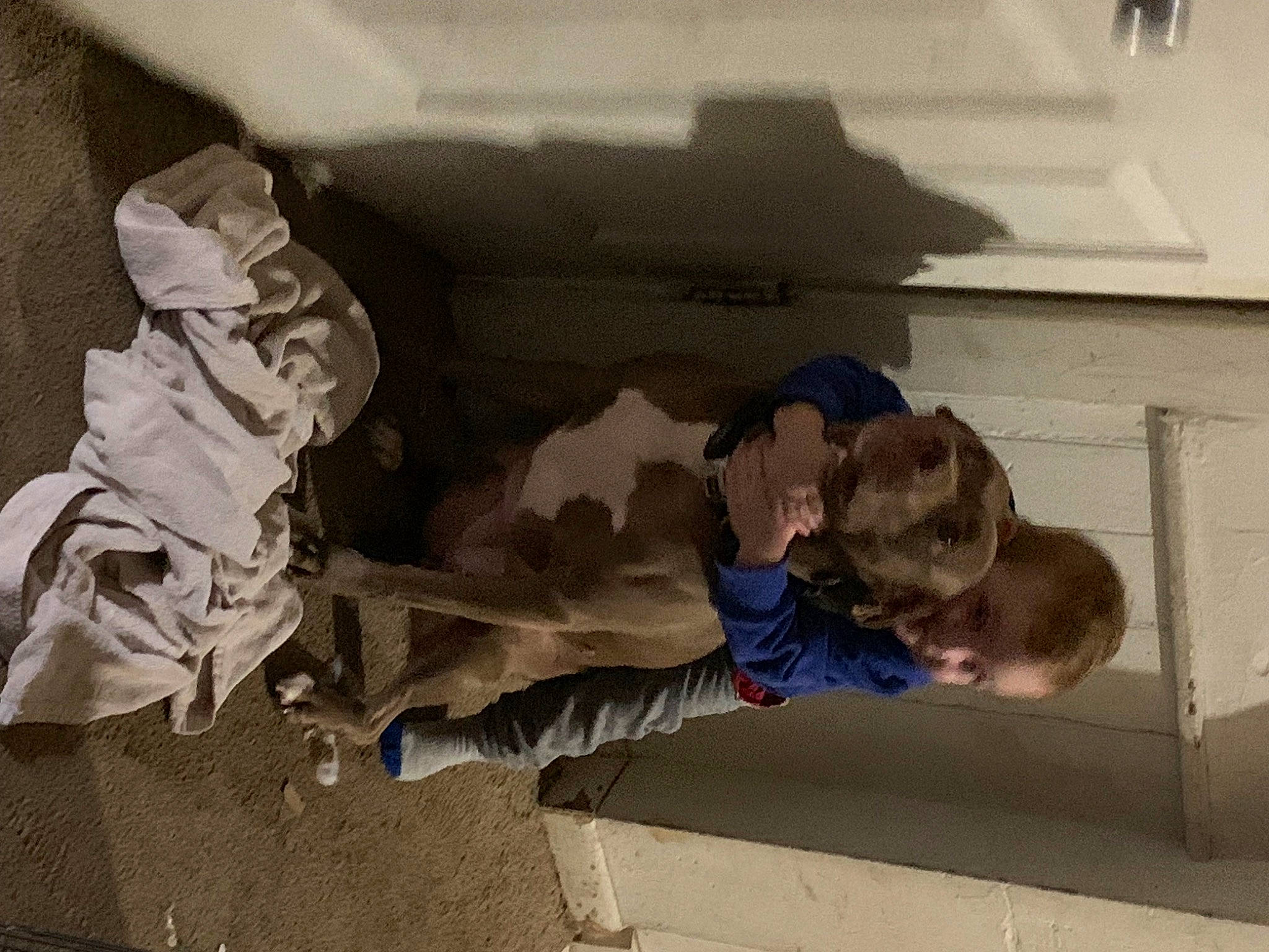 Jacob is registered to the contest to win money with this photo: carmine, child, comfort, flooring, fun, person, room, sitting, t_shirt, toddler, wood