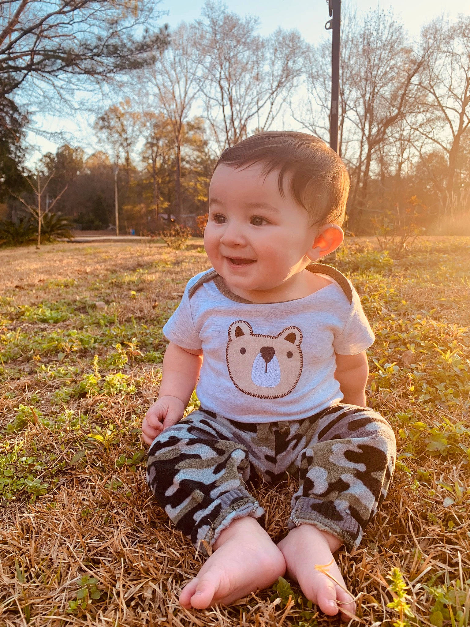 Parker joined the competition — help win amazing prizes! baby, baby_toddler_clothing, dress, eye, grass, grass_family, happy, joy, leaf, light, meadow, people_in_nature, person, photograph, plant, sky, smile, sunlight, toddler, tree