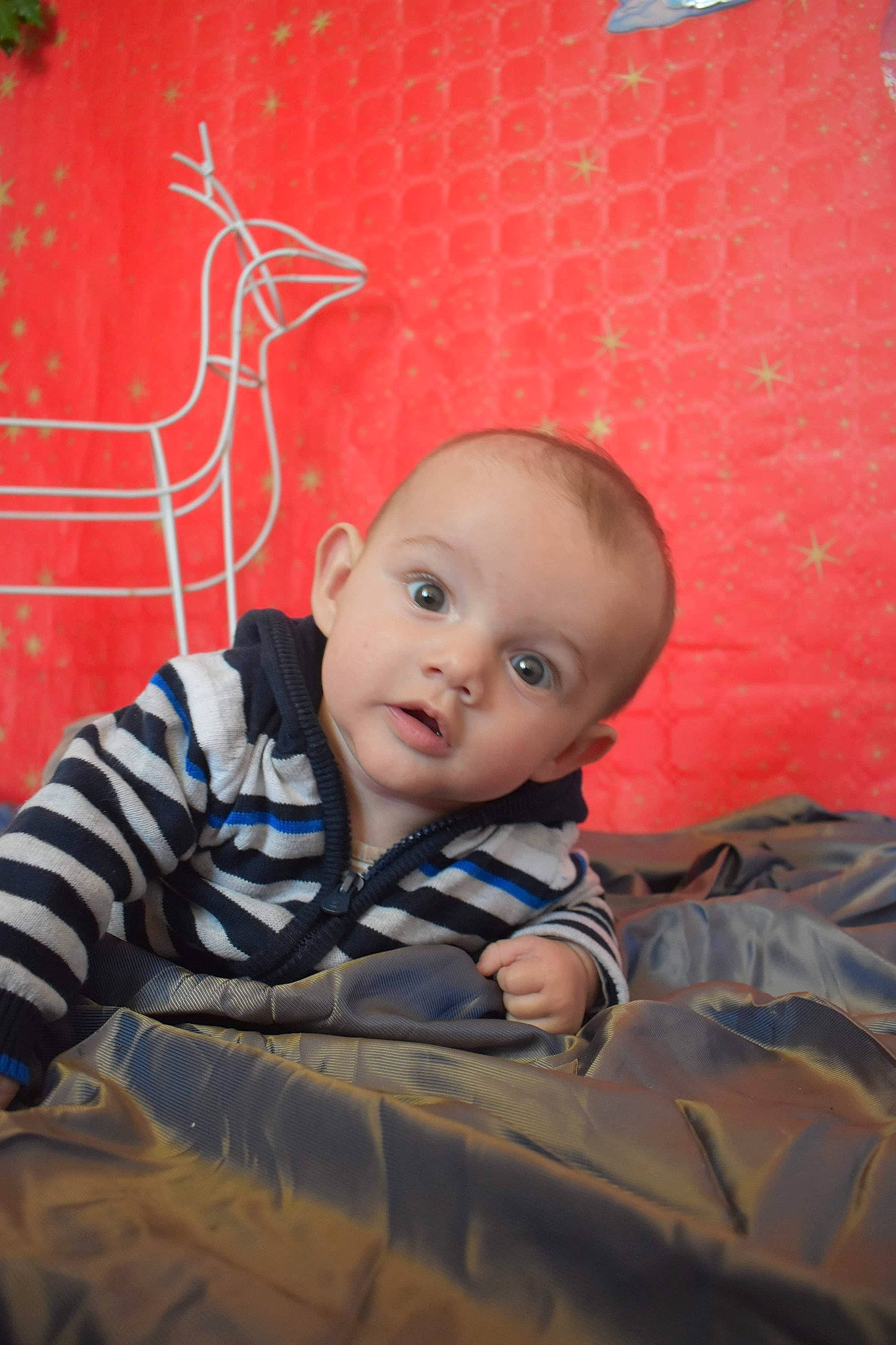 Enzo participe au concours pour gagner de l'argent avec cette photo : antler, baby, baby_toddler_clothing, cheek, child, child_model, comfort, deer, ear, person, portrait_photography, toddler, tummy_time