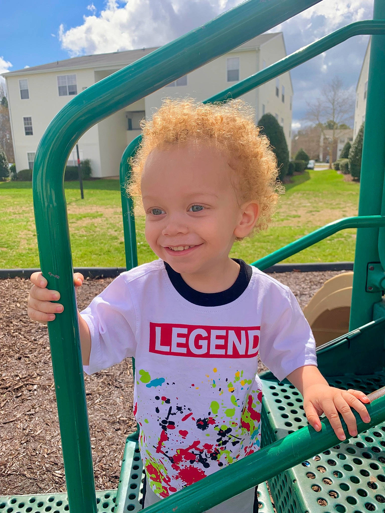 Shawn joined the competition — help win amazing prizes! baby_toddler_clothing, blue, child, city, cloud, fun, grass, green, happy, joy, leisure, person, plant, recreation, sky, sleeve, smile, summer, t_shirt, toddler