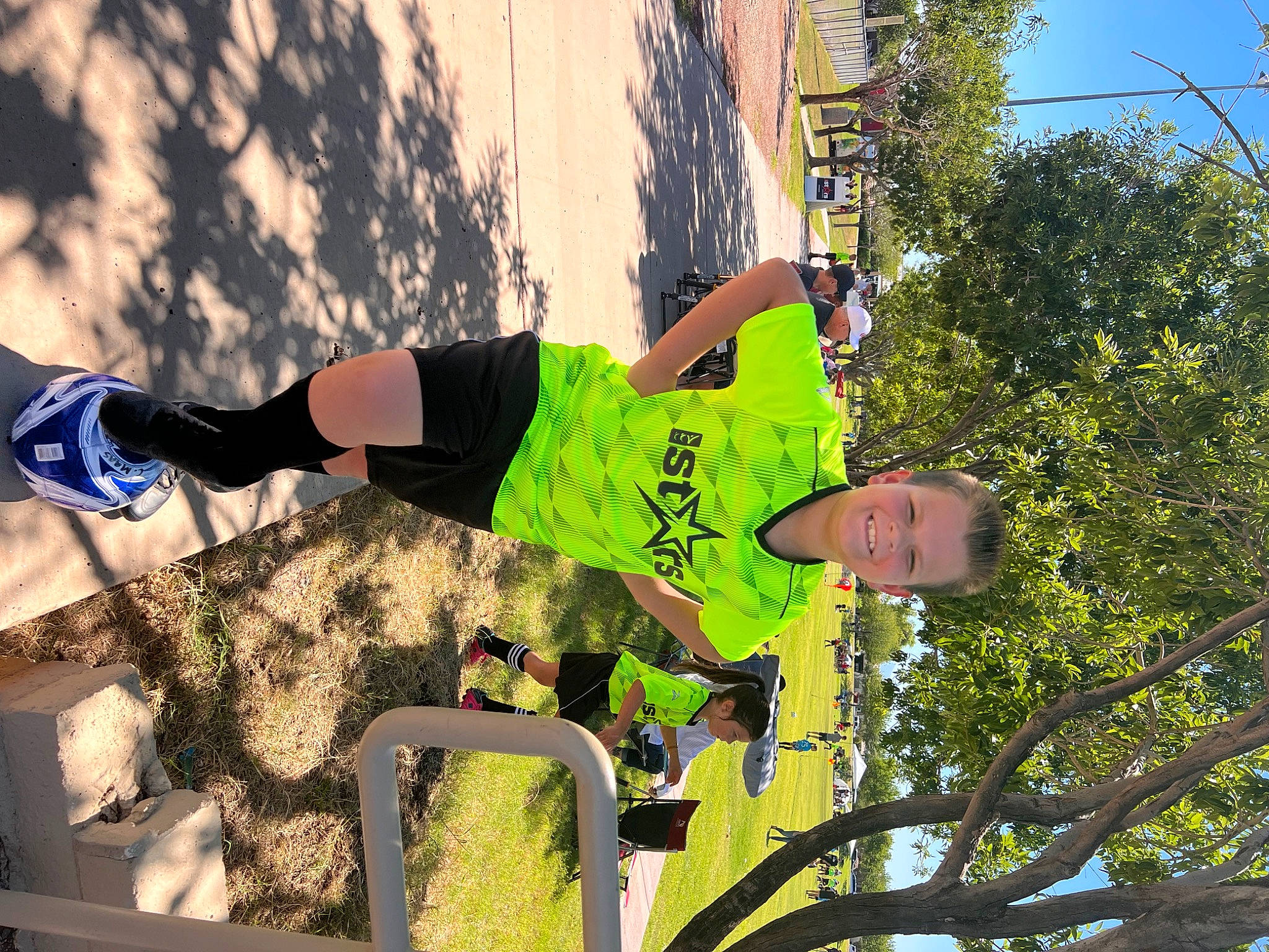 Camden joined the competition — help win amazing prizes! adventure, extreme_sport, fun, grass, hat, human_leg, joy, leisure, people_in_nature, person, plant, recreation, shadow, shorts, sky, soil, sports, street_stunts, t_shirt, tree