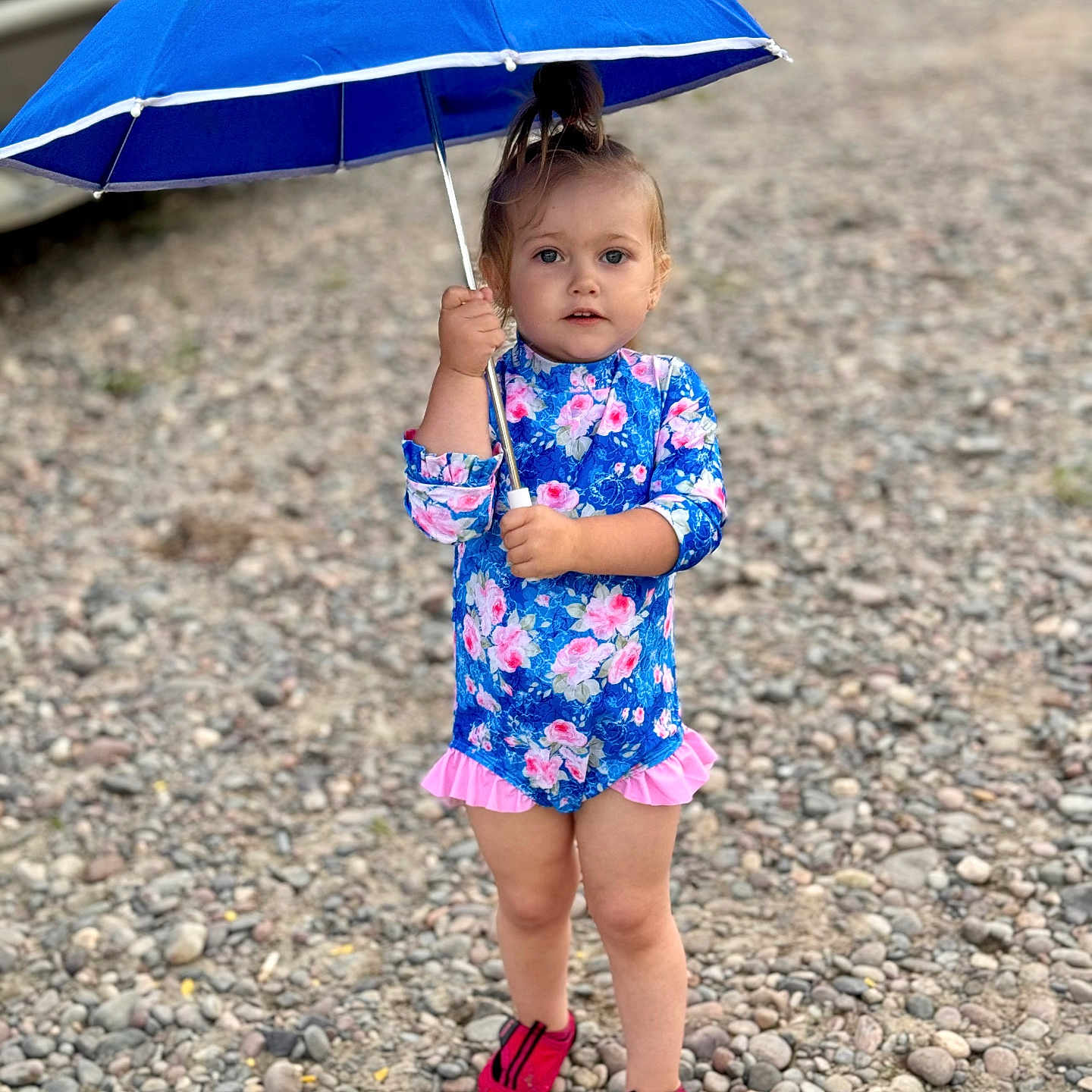 Clara Mae joined the competition — help win amazing prizes! child, city, clothing, dress, face, female, footwear, girl, gravel, head, person, photography, portrait, road, shoe, soil, street, summer, urban, walking