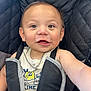 Ezekiah is registered to the contest to win money with this photo: toddler, child, smiling, face, car_seat, seat_belt, tank_top, chain_necklace, happy, portrait, close_up, baby, clothing, straps, indoor, cute, person, skin, expression, young