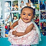 Brooklyn joined the competition — help win amazing prizes! toddler, child, baby, girl, dress, pink, smile, sitting, bracelet, earrings, hair_bows, white_shoes, frilly_socks, portrait, indoor, photography, background_photos, family, happy, cute