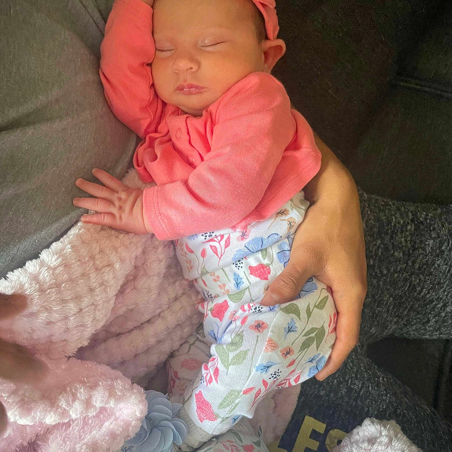 Gabriella joined the competition — help win amazing prizes! baby, bed, bedroom, blanket, clothing, cushion, diaper, face, furniture, hat, head, homedecor, newborn, pajamas, pants, person, photography, portrait, quilt, sleeping