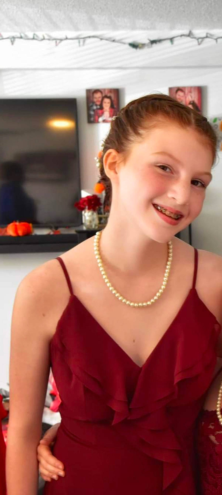 Madyson joined the competition — help win amazing prizes! blurred, chest, chin, eyebrow, eyelash, fashion_design, flash_photography, formal_wear, jewellery, joint, joy, lip, long_hair, makeover, neck, necklace, person, picture_frame, red, shoulder