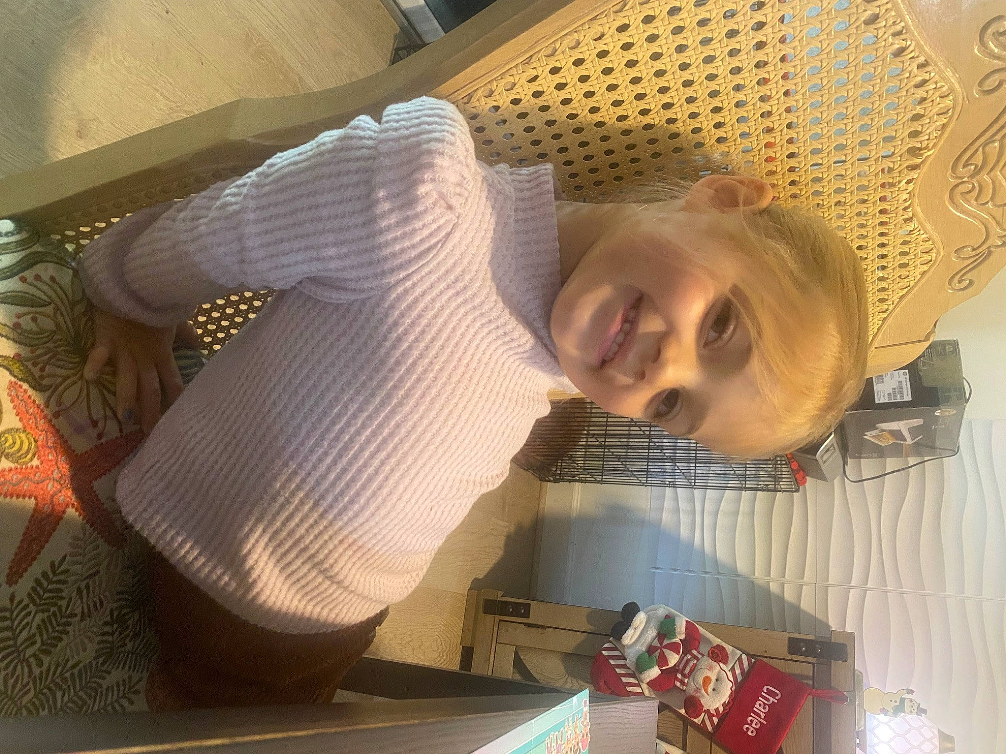 Charlee joined the competition — help win amazing prizes! ceiling, child, comfort, flooring, fun, happy, interior_design, joy, leisure, lighting_accessory, pattern, person, room, smile, textile, wood