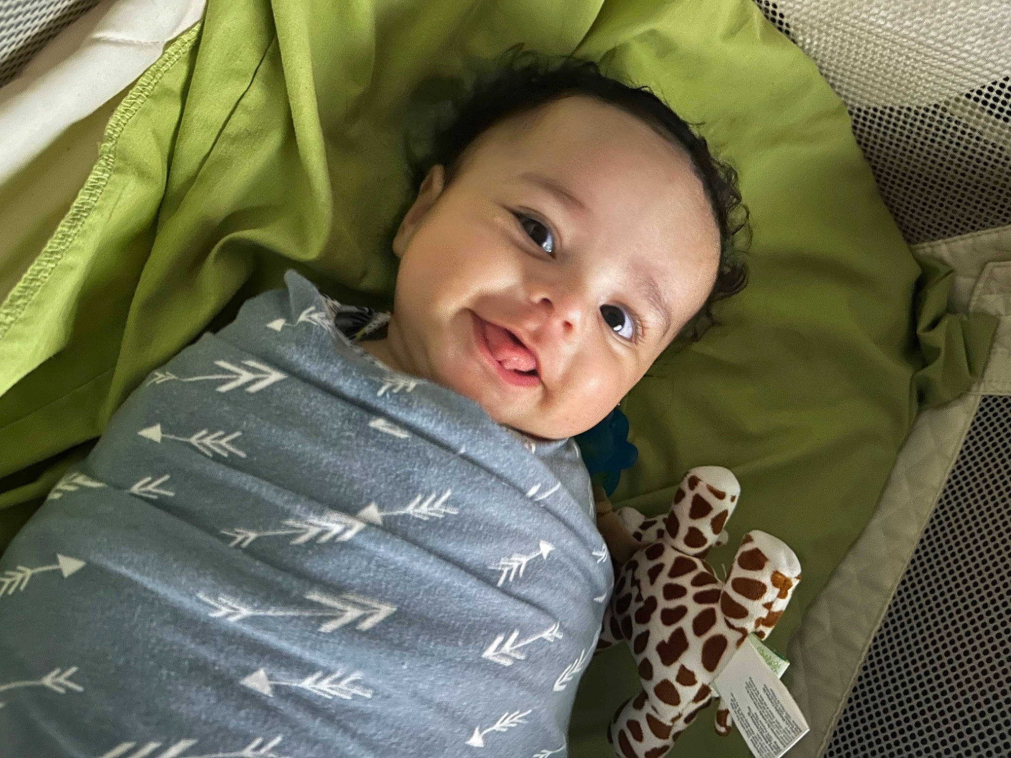 Zayn joined the competition — help win amazing prizes! baby, baby_toddler_clothing, cheek, child, comfort, facial_expression, grass, happy, leaf, linens, mammal, outerwear, person, product, skin, sleeve, smile, textile, toddler, vertebrate