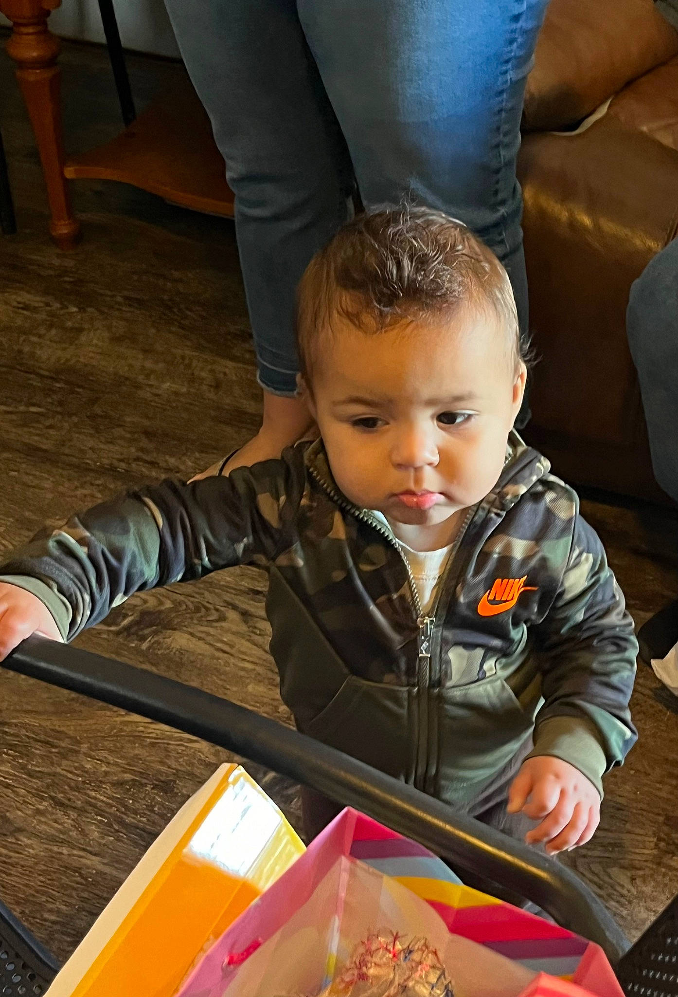 Kingston Michael joined the competition — help win amazing prizes! baby, chair, child, comfort_food, event, flooring, fun, hairstyle, head, person, photograph, play, recreation, sitting, snapshot, toddler, wood