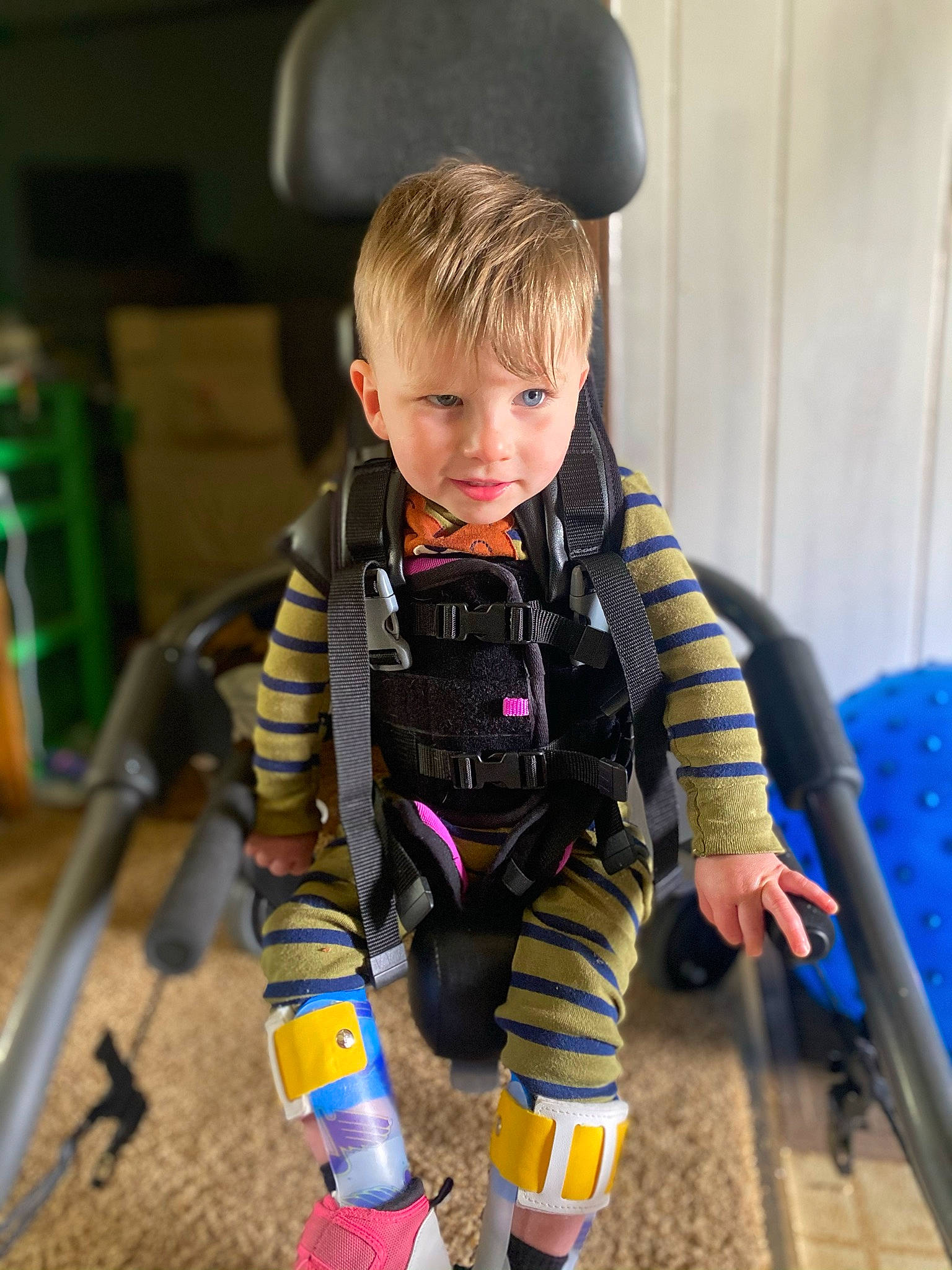 Bennington joined the competition — help win amazing prizes! baby, baby_products, baby_toddler_clothing, blue, cap, chair, child, flooring, fun, hat, knee, outdoor_play_equipment, person, personal_protective_equipment, play, recreation, sitting, sleeve, sock, toddler