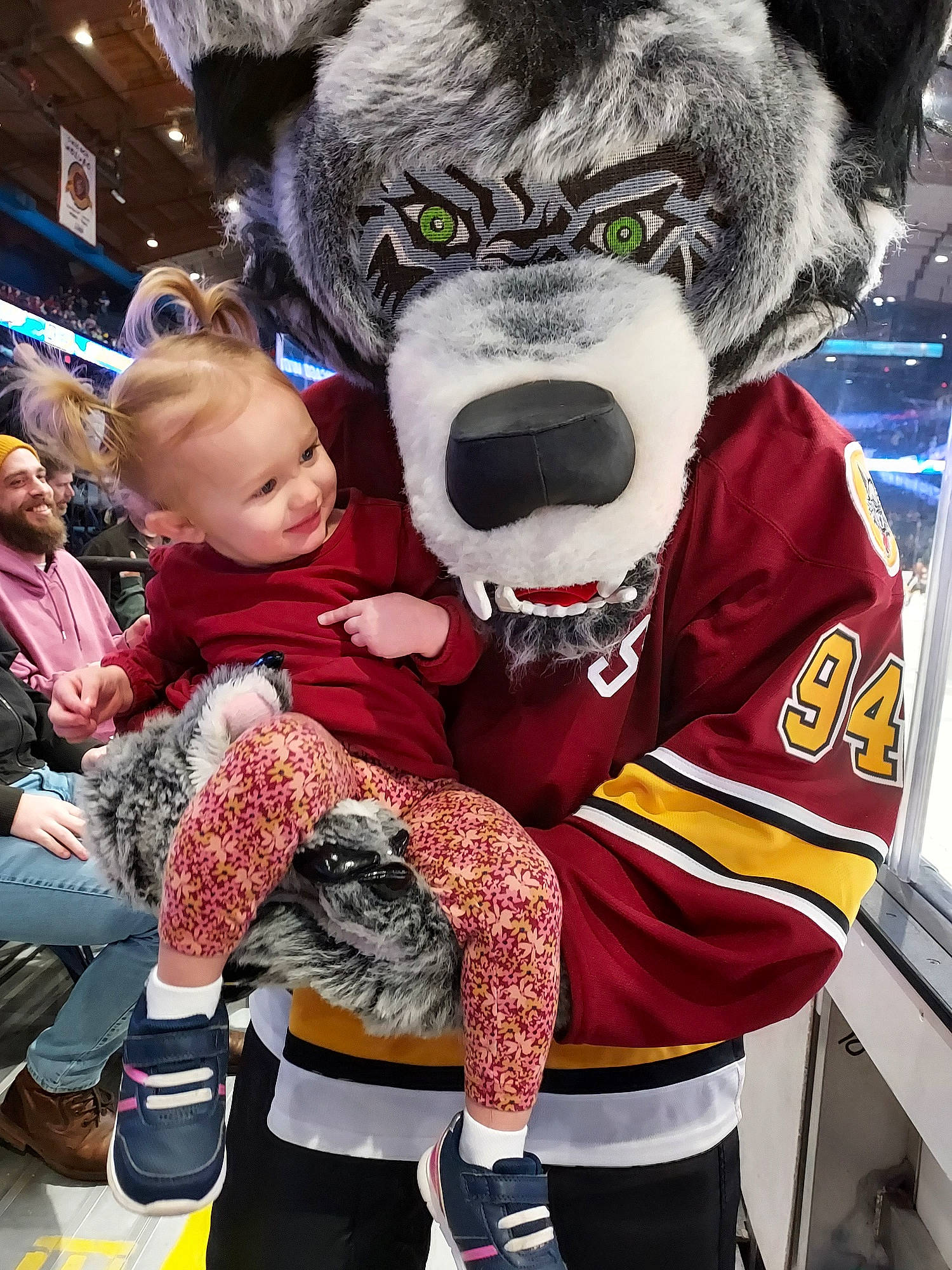 Kennidi joined the competition — help win amazing prizes! baby, child, costume, event, fan, fiction, fictional_character, fun, fur, glove, joy, mammal, mascot, mask, masque, person, personal_protective_equipment, sports_gear, stuffed_toy, t_shirt