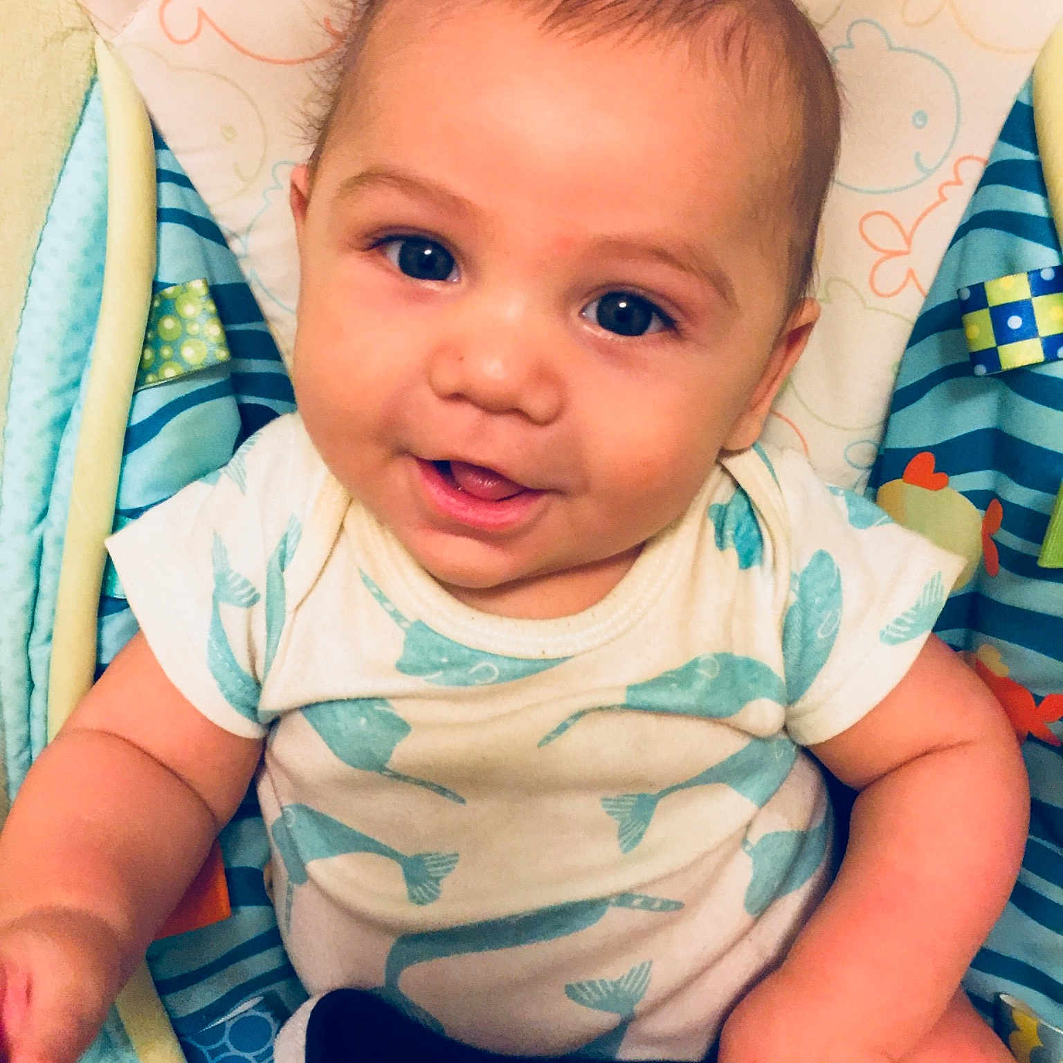 Tripp is registered to the contest to win money with this photo: boy, cheek, child, day, eye, face, finger, girl, hand, happiness, head, headwear, infant, iris, mouth, nose, person, product, sitting, skin