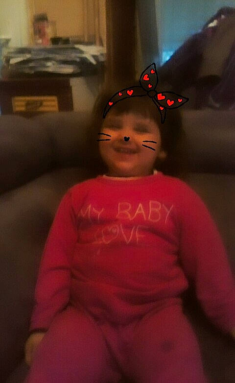 Cassandra a rejoint le concours — aidez-le/la à gagner de superbes lots ! baby, cheek, child, ear, eye, face, fun, head, iris, joy, lip, mouth, person, pink, skin, smile, toddler