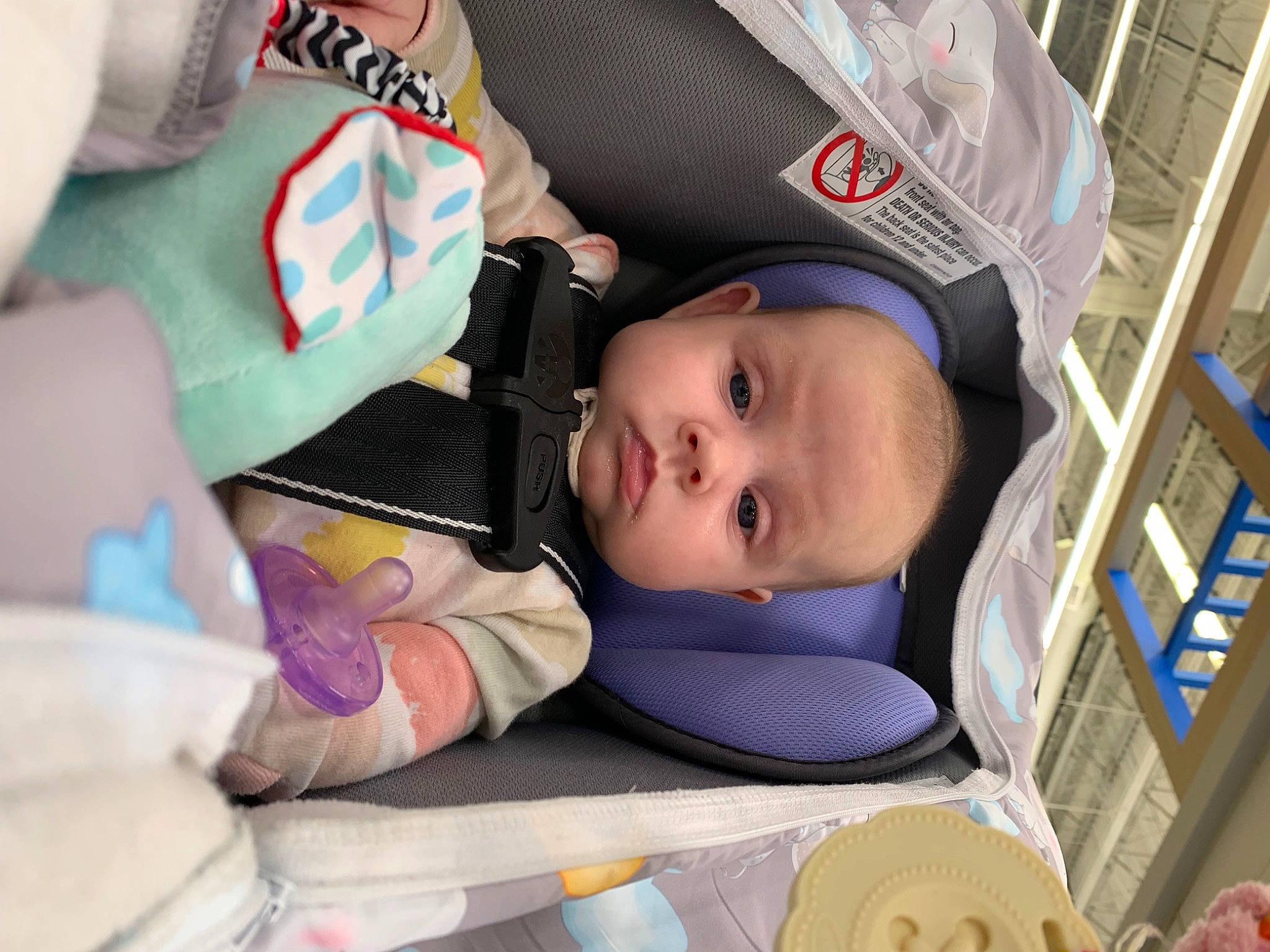 Layla is registered to the contest to win money with this photo: baby, baby_carriage, baby_products, baby_safety, baby_toddler_clothing, carmine, cheek, child, comfort, event, facial_expression, fun, person, room, sitting, skin, toddler