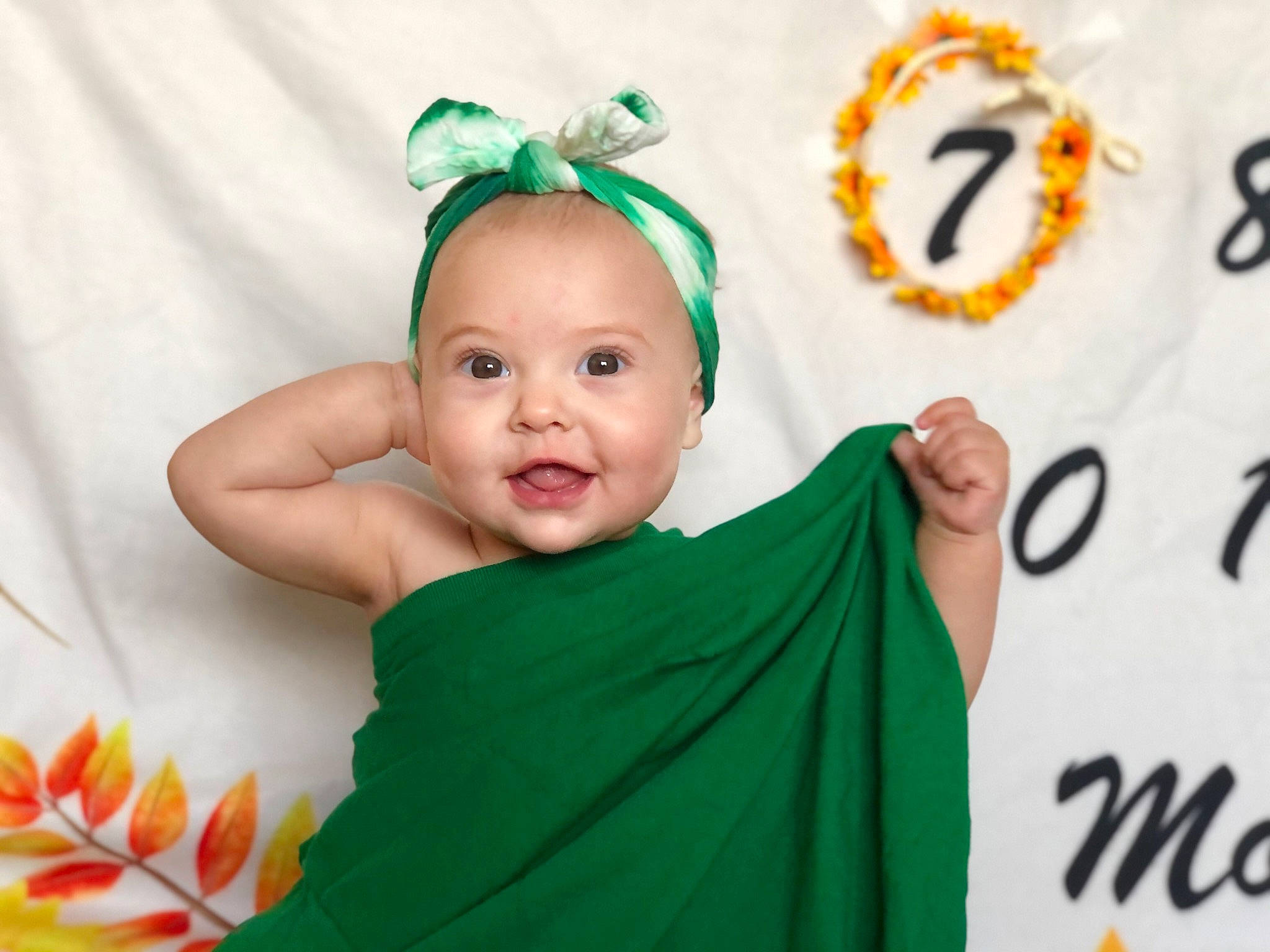 Dillan joined the competition — help win amazing prizes! baby, baby_toddler_clothing, child, costume, costume_hat, event, fashion_accessory, fun, green, happy, headband, headpiece, holiday, jewellery, leisure, party_supply, person, smile, t_shirt, toddler