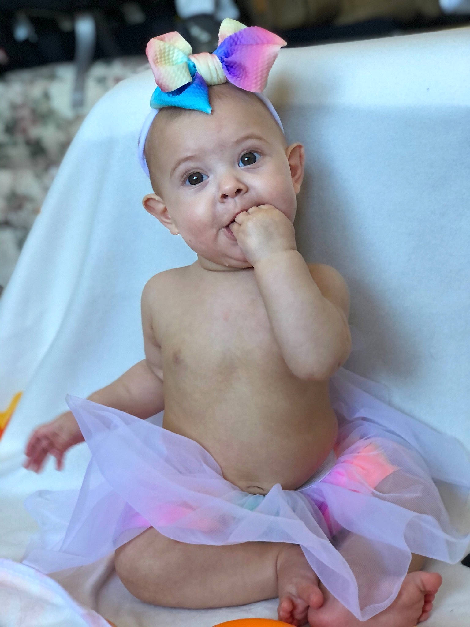 Dillan joined the competition — help win amazing prizes! baby, baby_toddler_clothing, blue, child, costume_hat, event, fashion_accessory, fun, happy, headband, headgear, headpiece, jewellery, party_hat, person, pink, skin, textile, tiara, toddler