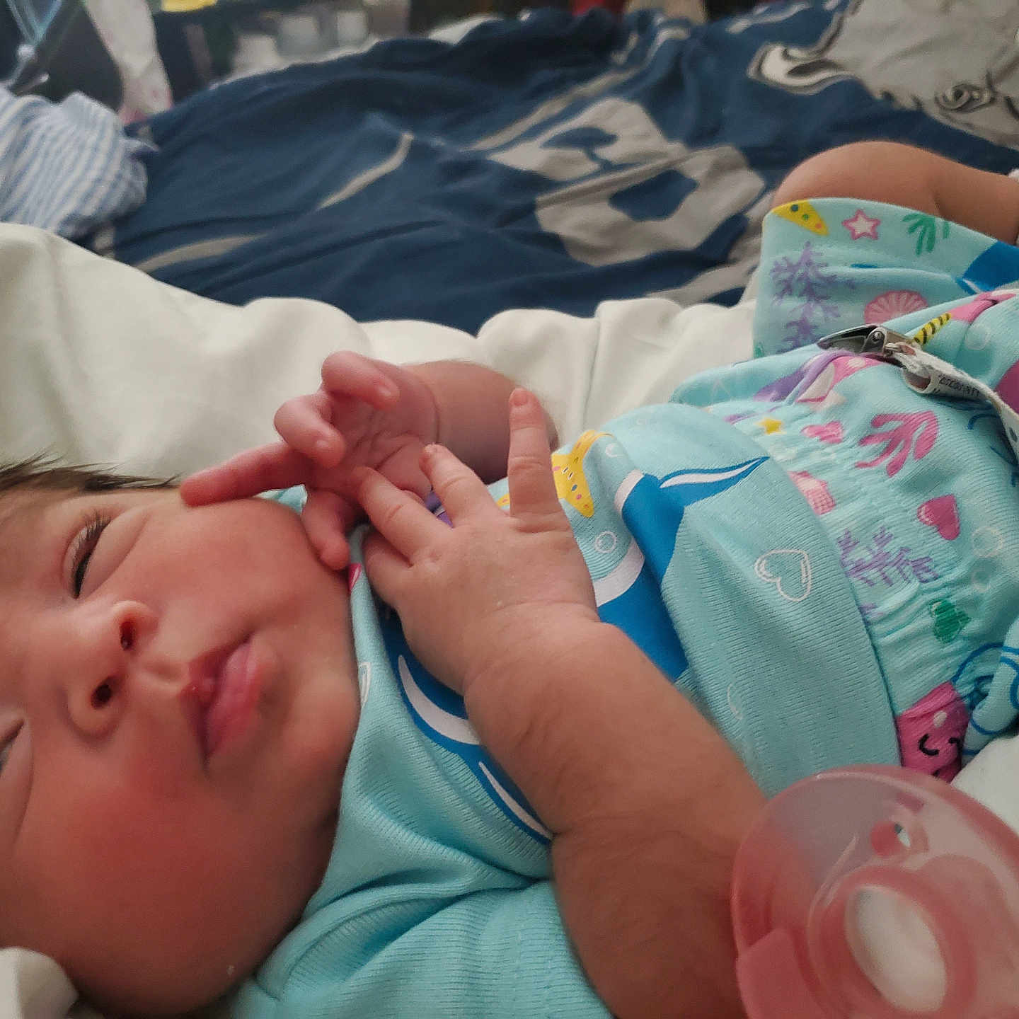 Skylar joined the competition — help win amazing prizes! architecture, baby, bed, blanket, bodypart, building, couch, crib, face, finger, furniture, hand, head, hospital, infantbed, newborn, person, photography, portrait, quilt