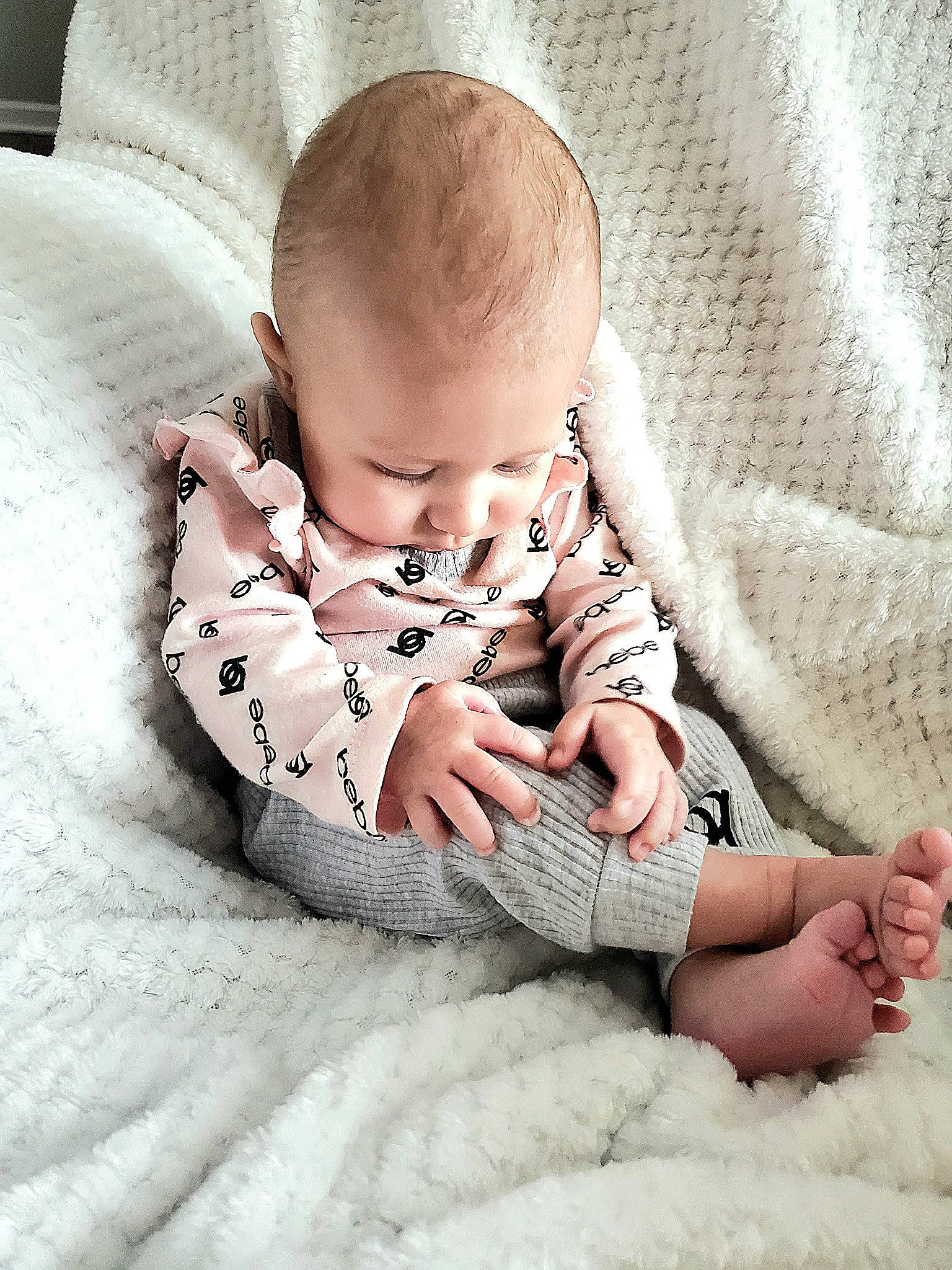 Gwen joined the competition — help win amazing prizes! arm, baby, baby_products, baby_sleeping, baby_toddler_clothing, cheek, child, comfort, flash_photography, gesture, grass, hand, iris, linens, pattern, person, portrait_photography, sitting, skin, sleeve