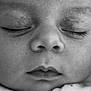 Talya a rejoint le concours — aidez-le/la à gagner de superbes lots ! baby, close_up, sleeping, face, black_and_white, infant, eyelashes, lips, skin_texture, blanket, cozy, peaceful, newborn, portrait, soft, resting, cute, child, cute_face, young
