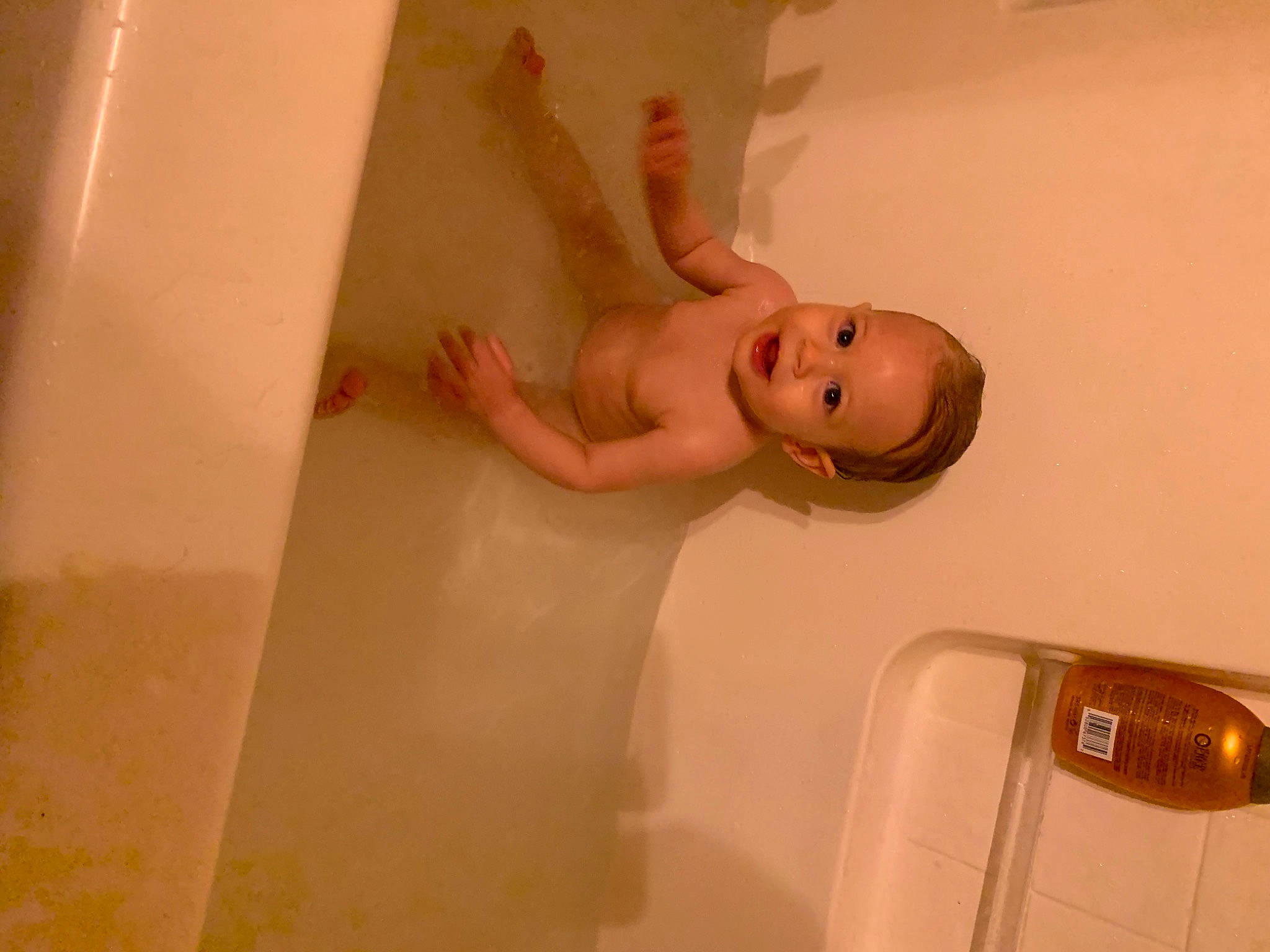 Nyla May joined the competition — help win amazing prizes! abdomen, baby, bathing, bathroom, bathtub, chest, elbow, finger, human_leg, jaw, leg, person, personal_care, plumbing, plumbing_fixture, room, stomach, toddler, toy, trunk