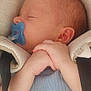 Maëlio a rejoint le concours — aidez-le/la à gagner de superbes lots ! baby, infant, sleeping, pacifier, car_seat, hands, closeup, face, child, young, clothing, fabric, comfort, rest, peaceful, skin, head, ear, seatbelt, blue