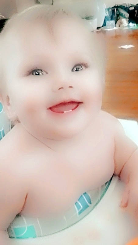 Ember is registered to the contest to win money with this photo: baby, bathing, cheek, chest, child, ear, eyebrow, eyelash, finger, happy, iris, jaw, joy, lip, mouth, neck, nose, person, skin, smile