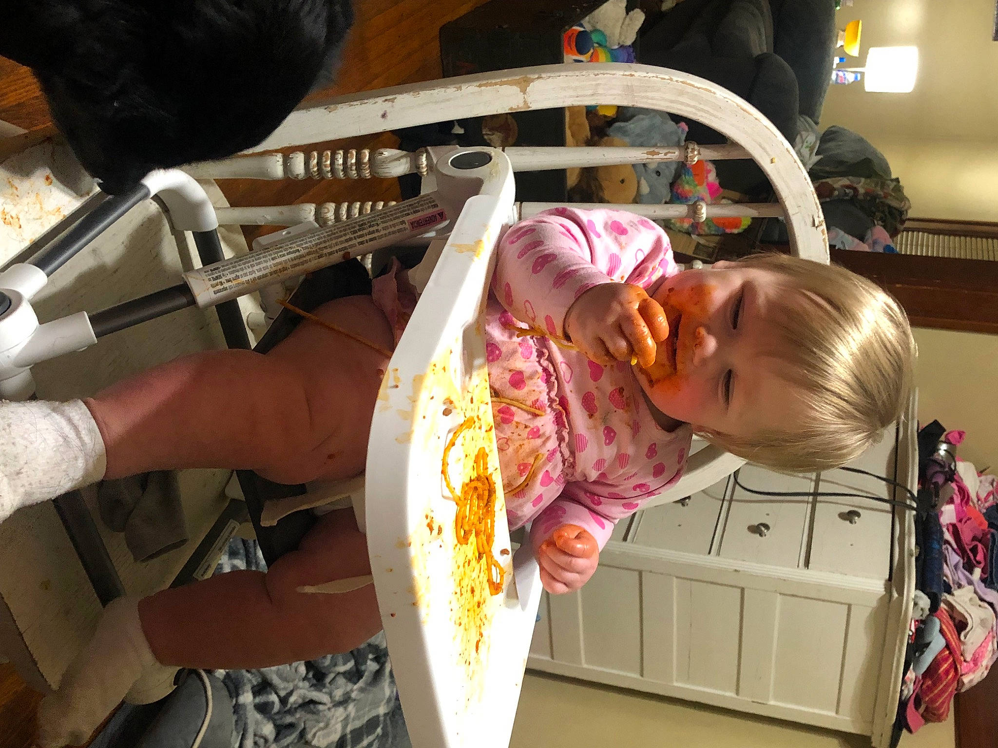 Ember is registered to the contest to win money with this photo: baby, baby_products, baby_toddler_clothing, child, engineering, fun, hairstyle, person, play, room, toddler, weaving