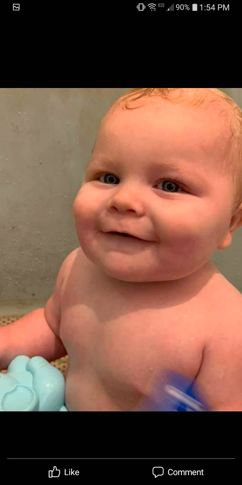 Dax is registered to the contest to win money with this photo: arm, baby_bathing, cheek, chin, eye, eyebrow, eyelash, face, facial_expression, forehead, head, human_body, joy, lip, mouth, muscle, nose, person, skin, smile
