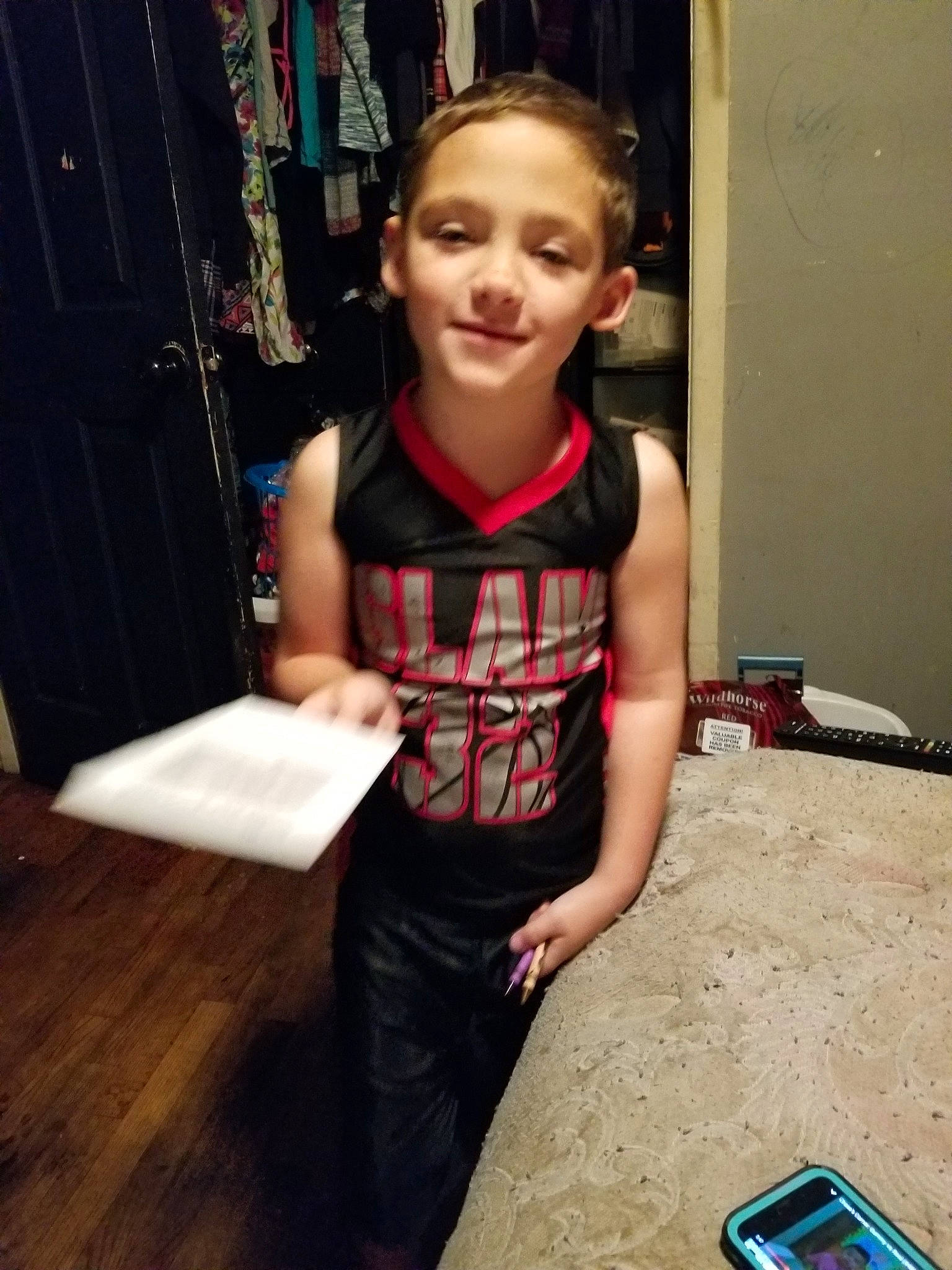 Gary joined the competition — help win amazing prizes! arm, cheek, child, child_model, dress, face, facial_expression, head, joint, leg, pattern, person, photography, shoulder, smile, standing, t_shirt, tartan, toddler, vacation