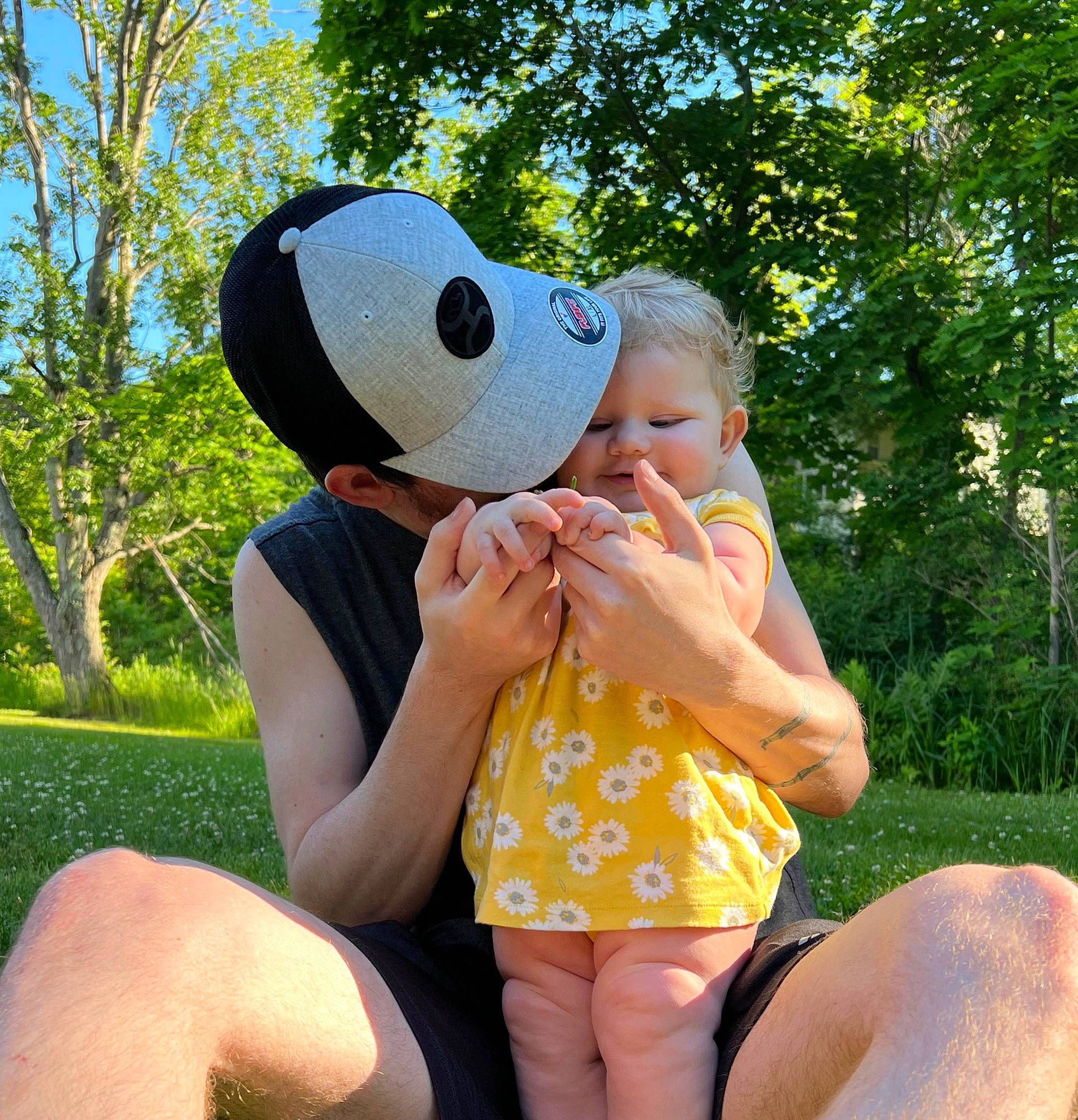 Crystal joined the competition — help win amazing prizes! beauty, finger, fun, gesture, grass, happy, headgear, leaf, leisure, mammal, people_in_nature, person, photograph, plant, recreation, summer, thigh, toddler, toy, tree
