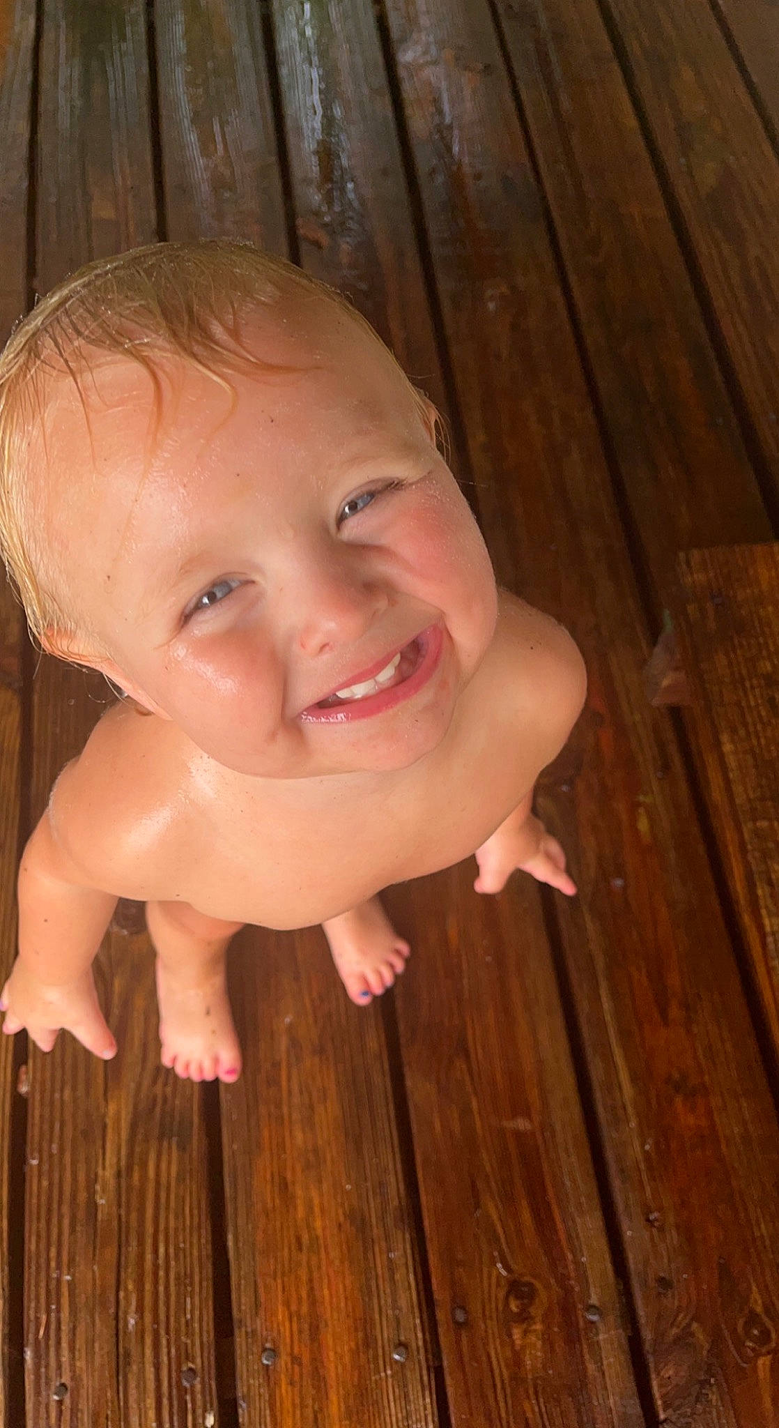 Dakoda joined the competition — help win amazing prizes! baby_laughing, cheek, dress, eyebrow, flash_photography, flooring, happy, hardwood, iris, jaw, joy, lip, nose, person, skin, smile, thumb, toddler, tooth, varnish