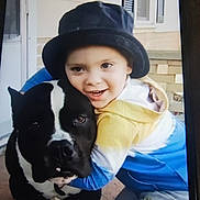 Preacher C Igou joined the competition — help win amazing prizes! animal, baby, baseballcap, bulldog, canine, cap, clothing, coat, costume, dog, face, hat, head, hound, jacket, person, pet, photography, portrait, puppy