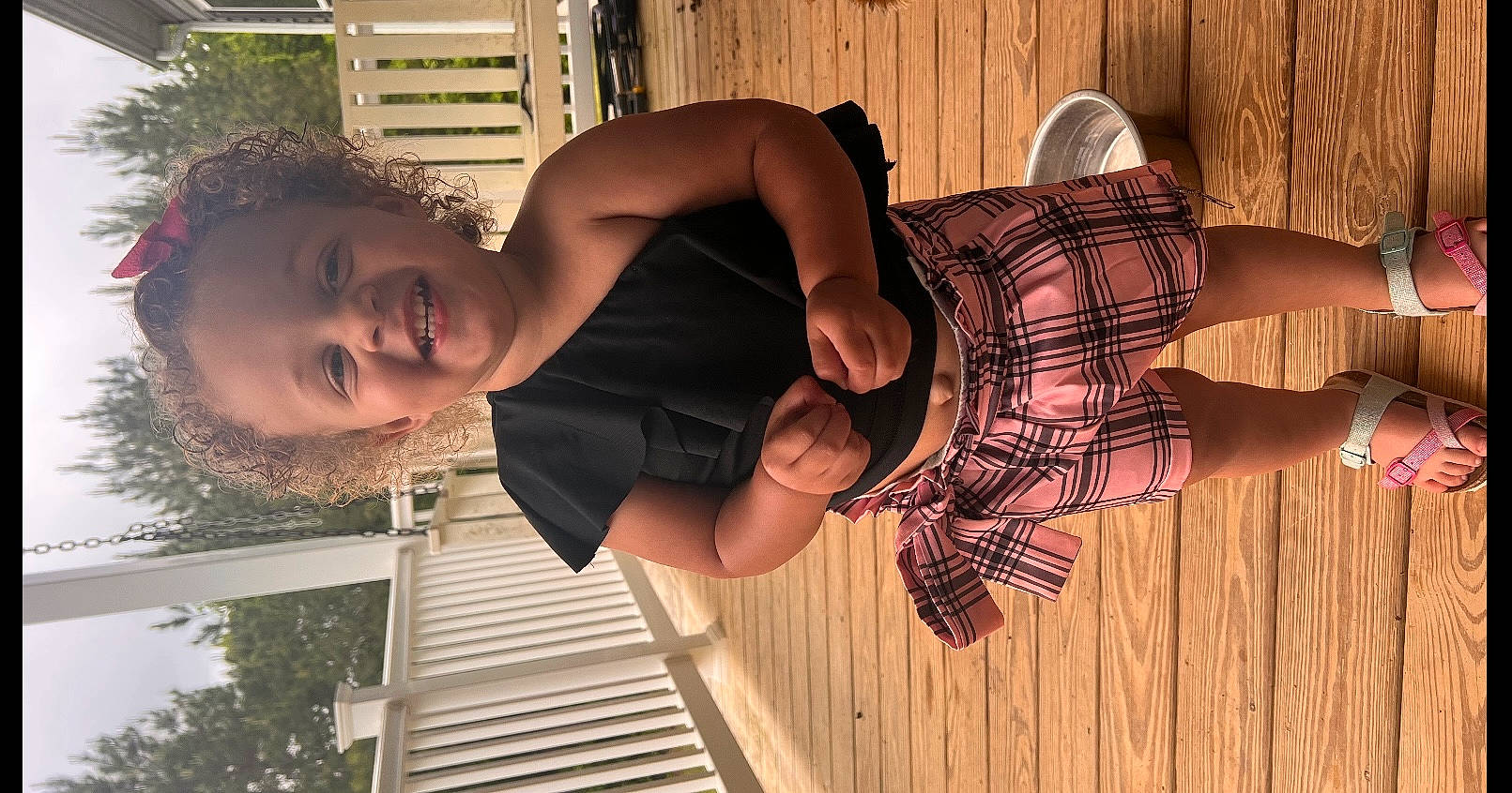 Alannah joined the competition — help win amazing prizes! black, cool, facial_expression, fun, hairstyle, happy, human, human_body, joint, joy, light, muscle, organ, person, plant, shoulder, smile, standing, sunlight, thigh