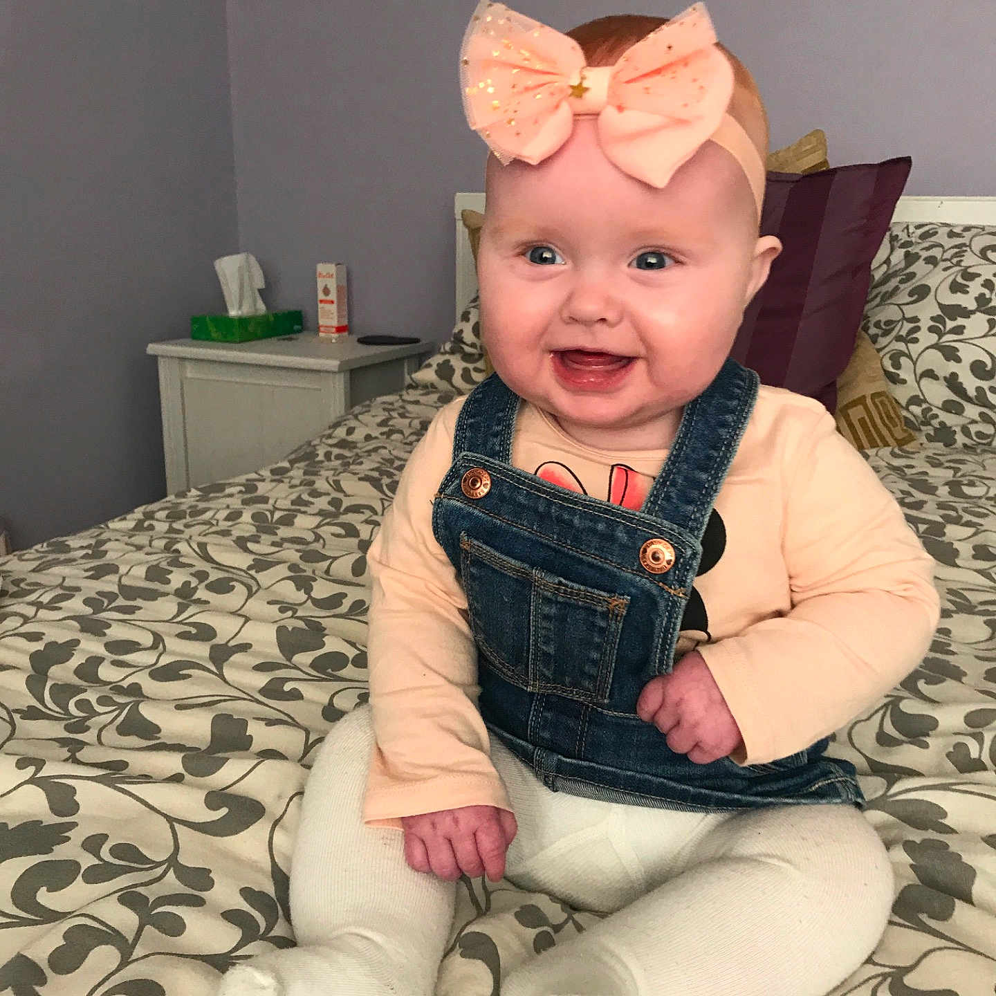 Olivia Grace is registered to the contest to win money with this photo: blond, child, clothing, glasses, hand, human_positions, infant, person, sense, skin, toy